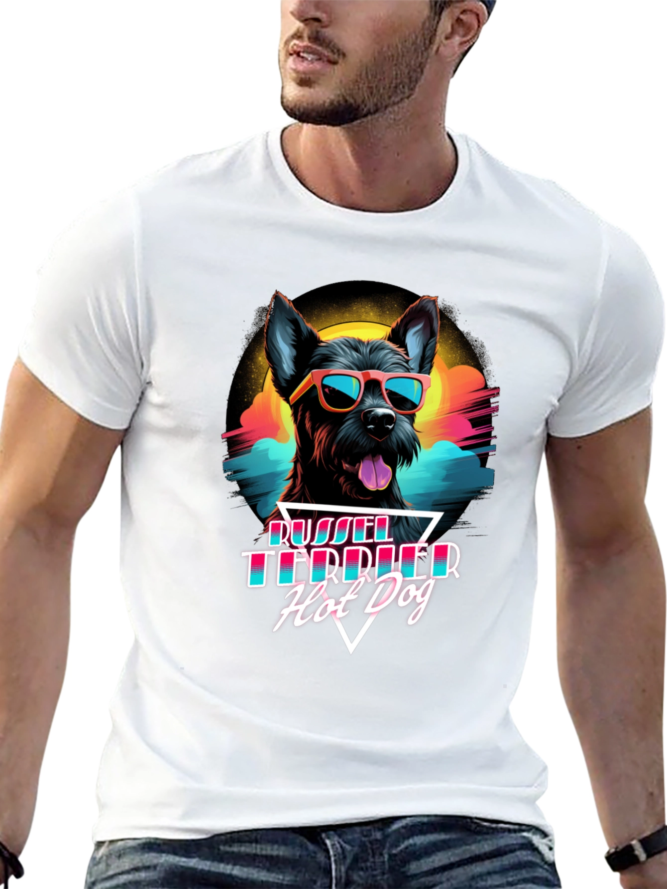 Black Cool Dog T-Shirt view 13