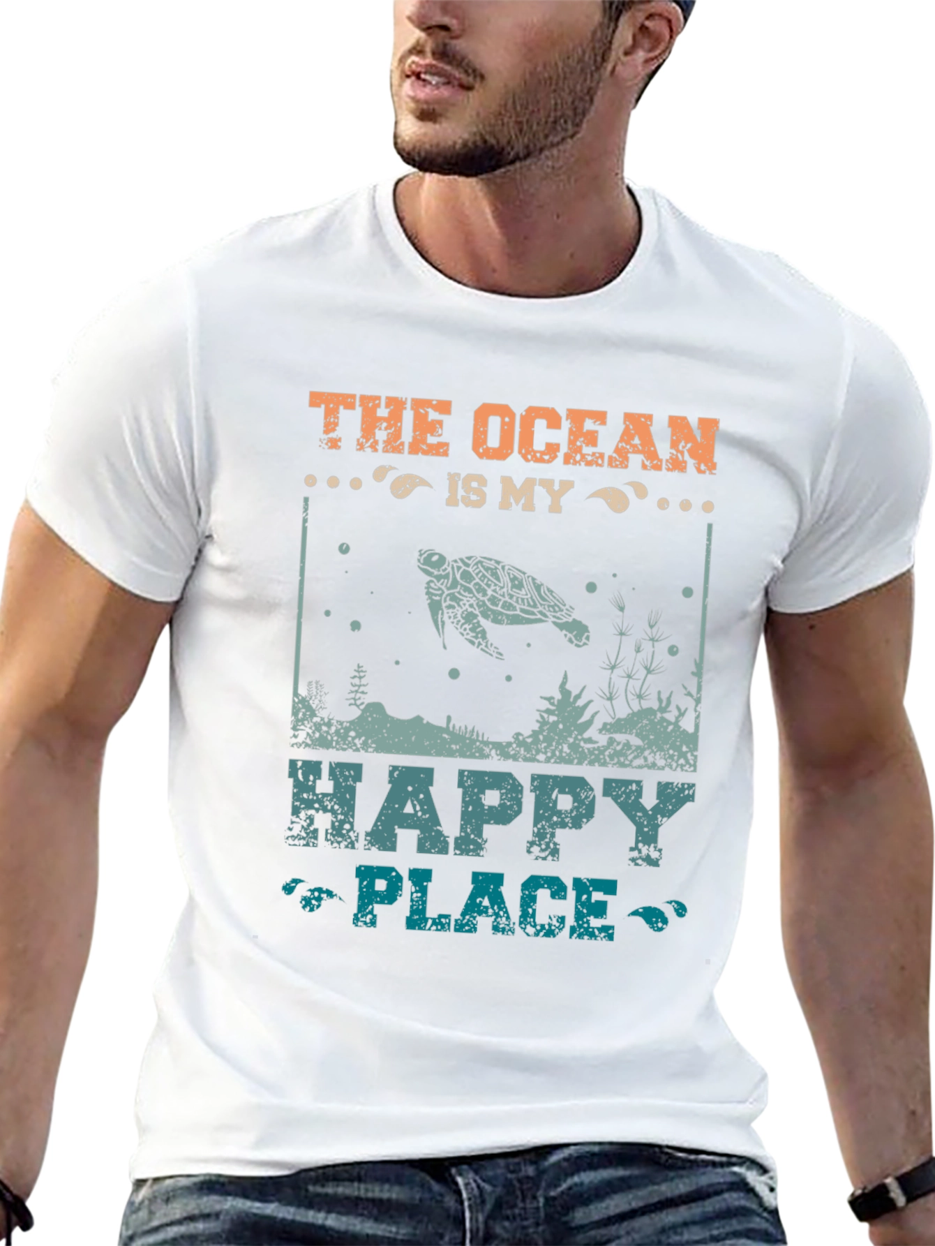 Black Ocean Is My Happy Place Graphic Tee view 13
