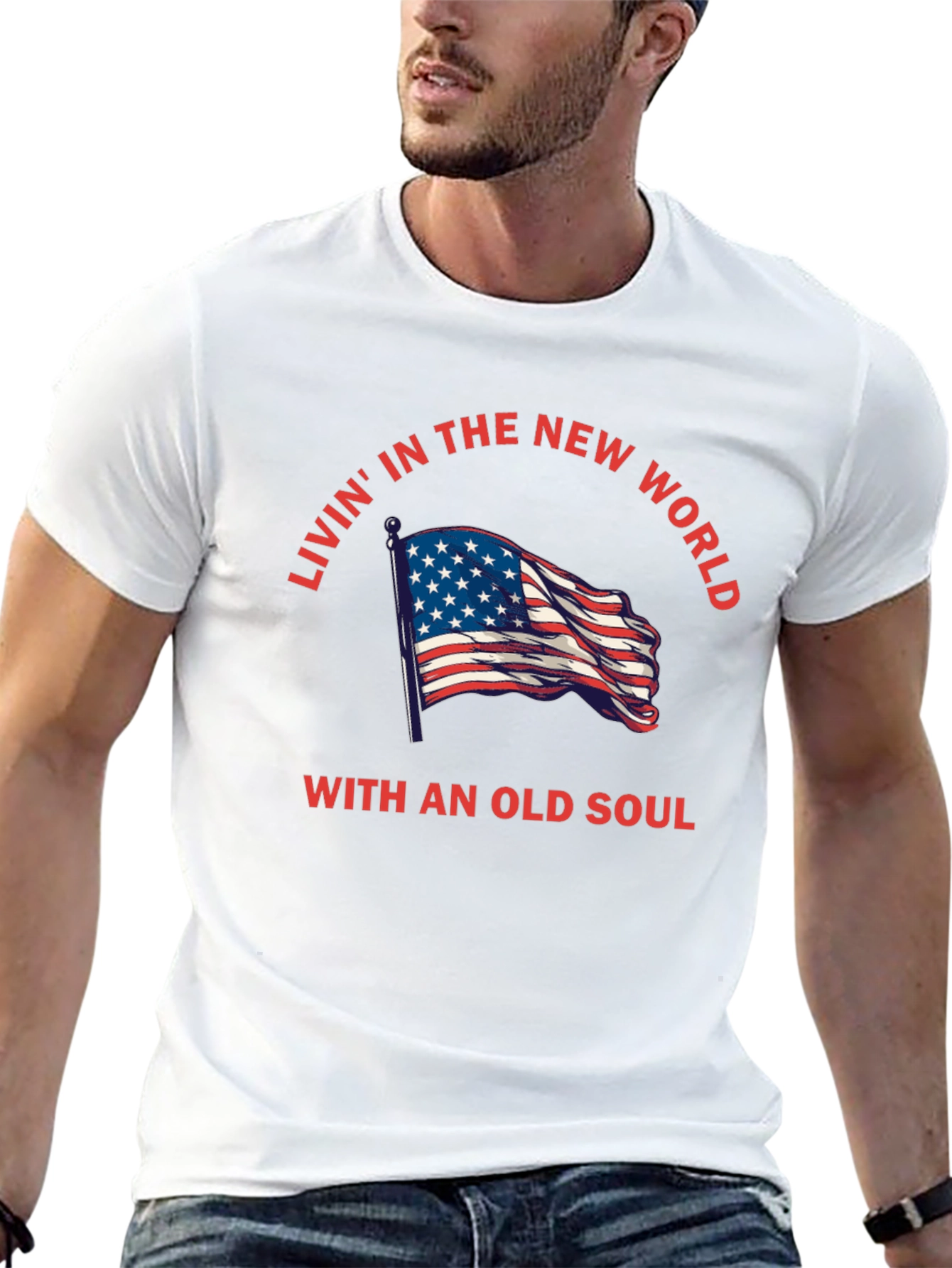 Black New World Old Soul Graphic Tee view 13
