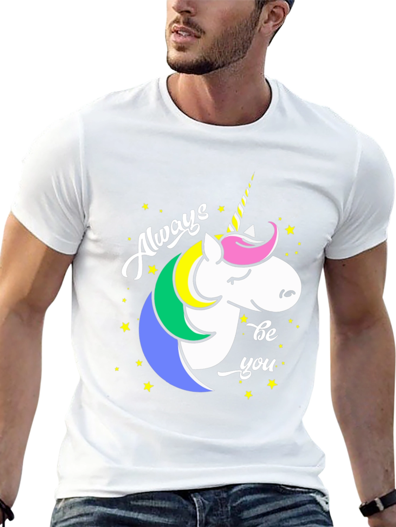 Black Always Be You Unicorn Graphic Tee - Black view 13