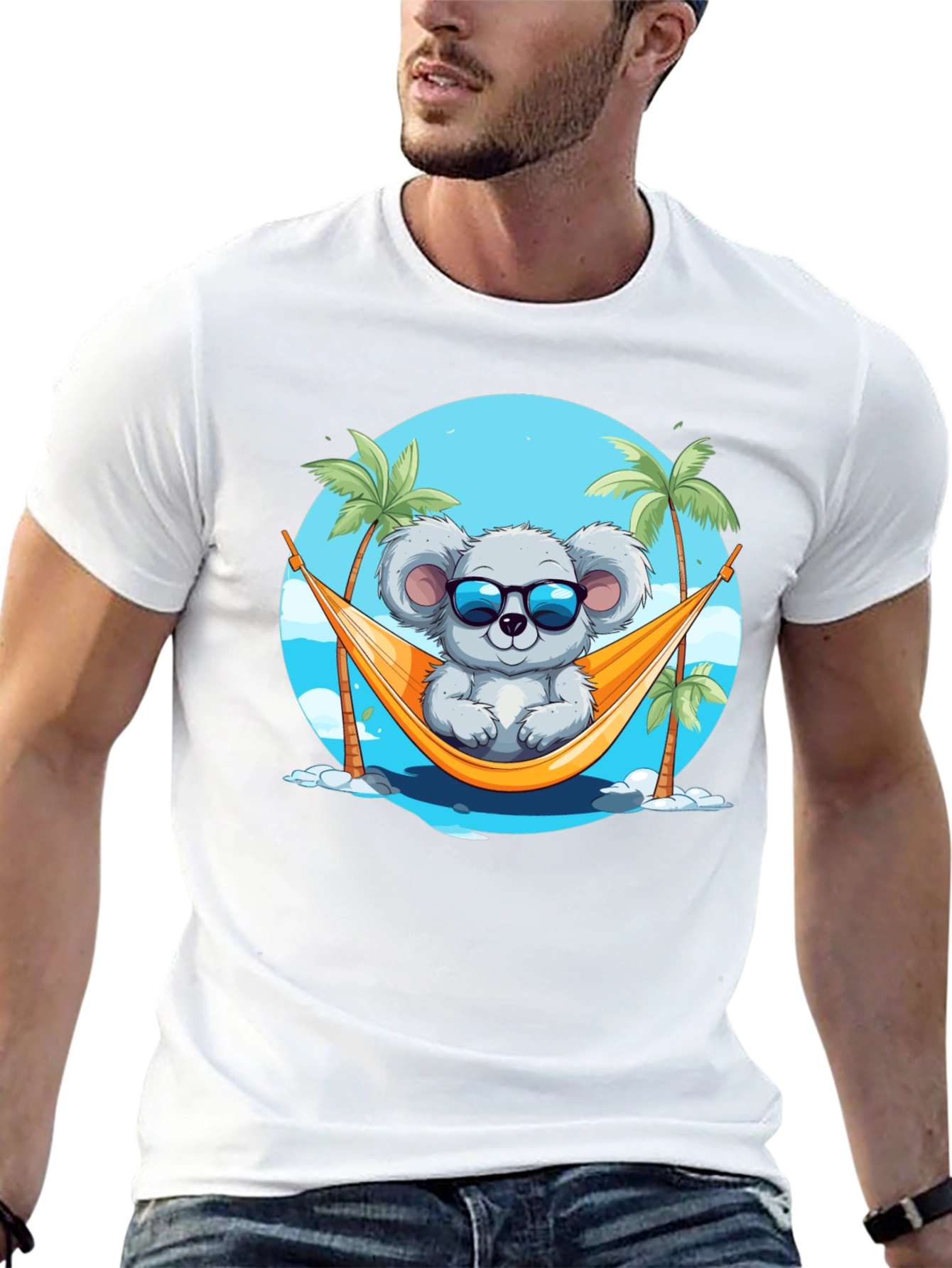 Black Koala Hammock Graphic Tee view 13