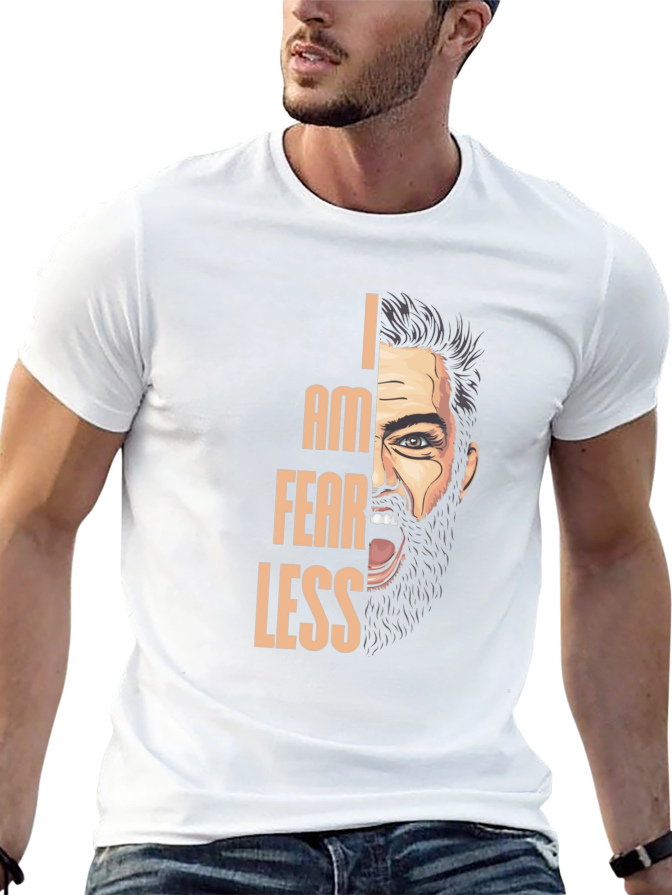 Black I Am Fearless Graphic T-Shirt view 13