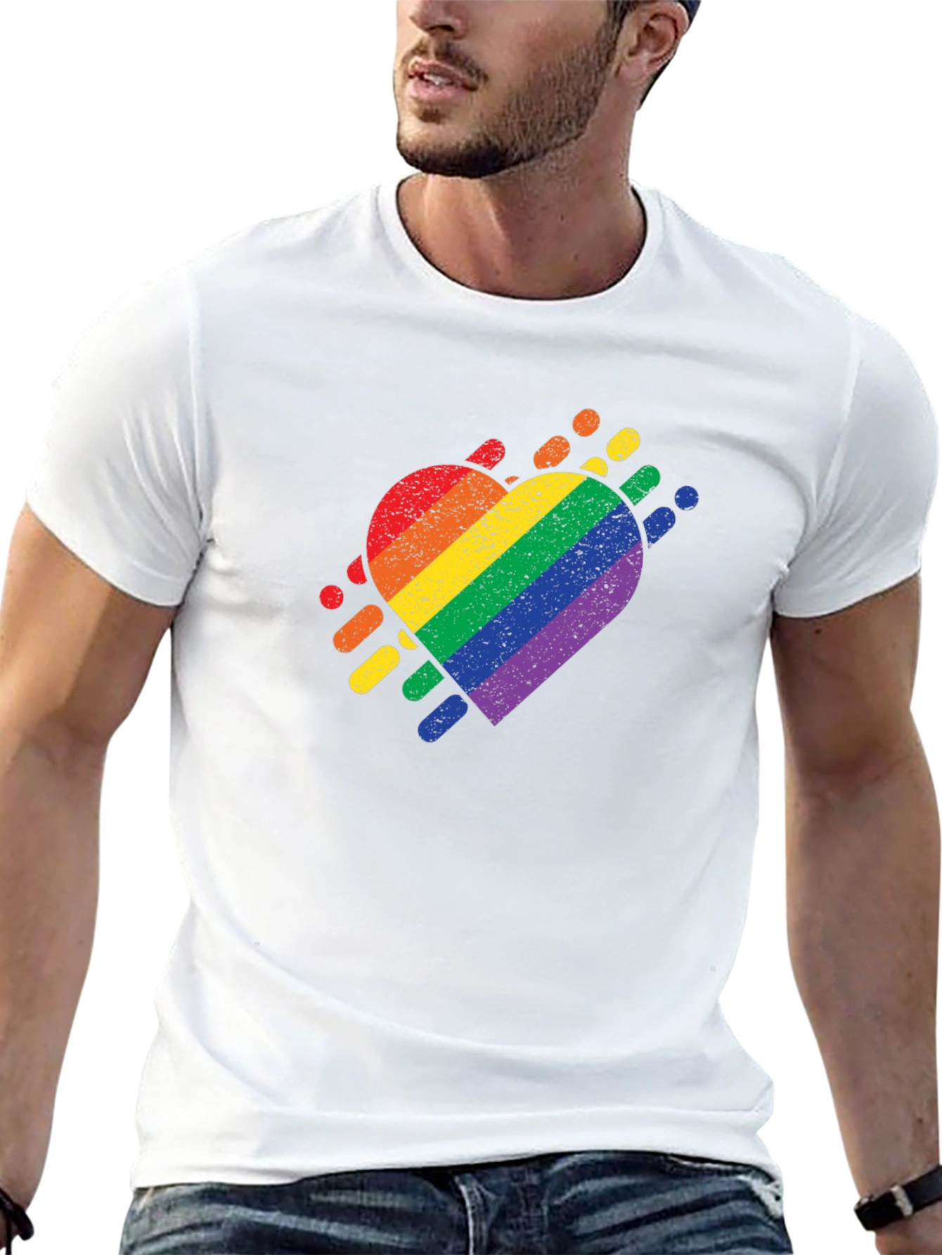 Black Pride Heart Black T-Shirt view 13