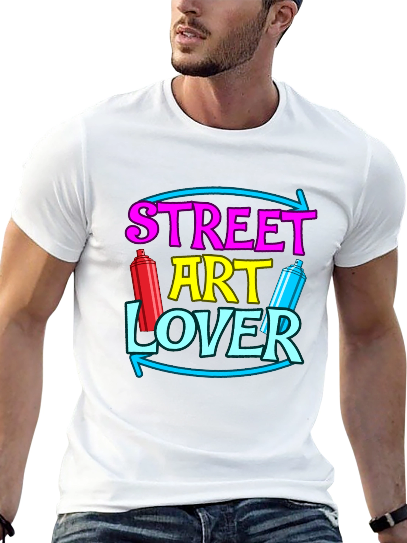 Black Street Art Lover T-Shirt Graffiti Artist Tee view 13