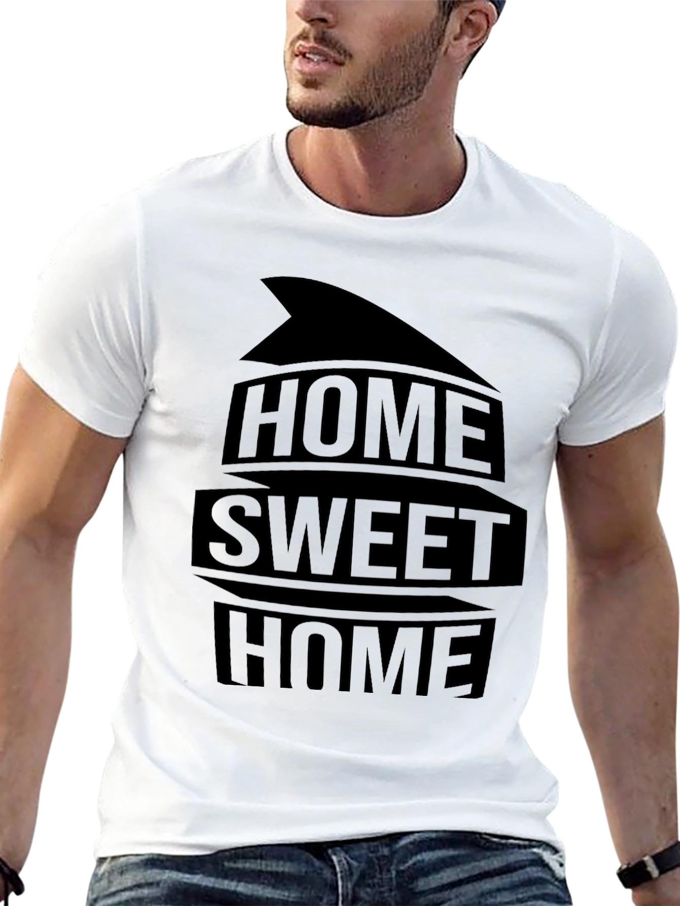 Black Home Sweet Home Black Graphic Tee view 13