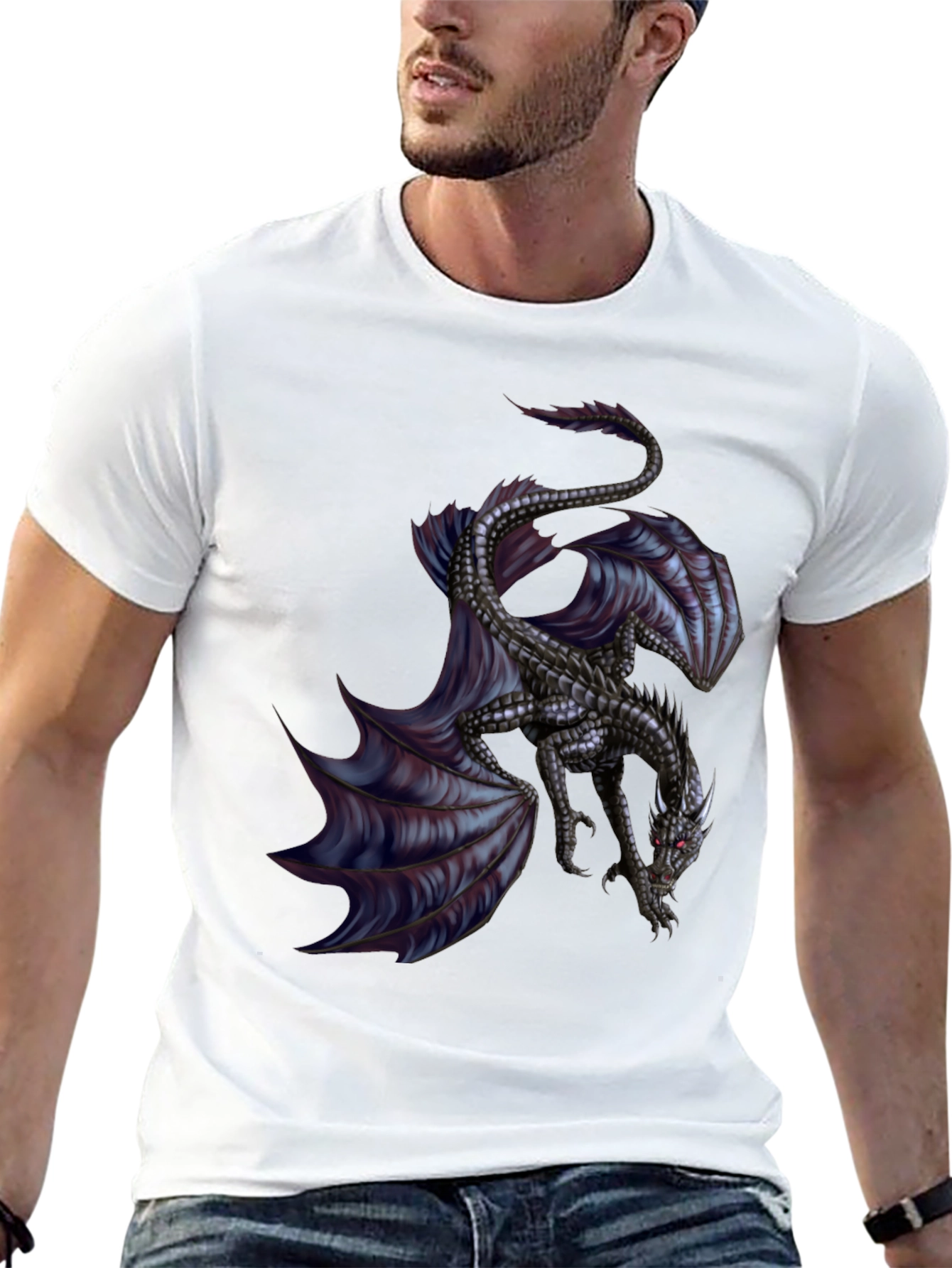 Black Dragon Graphic Black T-Shirt view 13