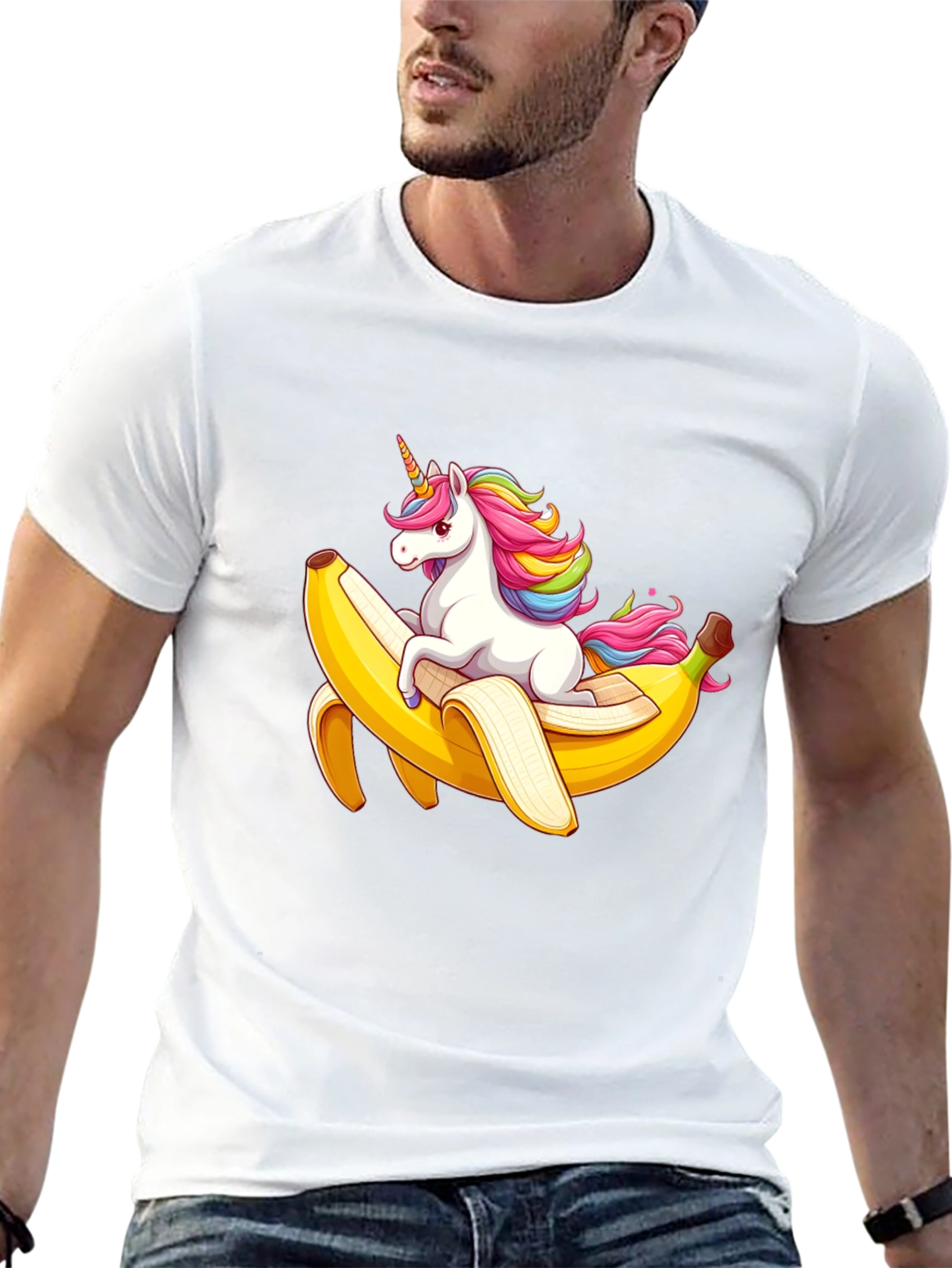 Black Unicorn Banana T-Shirt - Fun Graphic Tee view 13