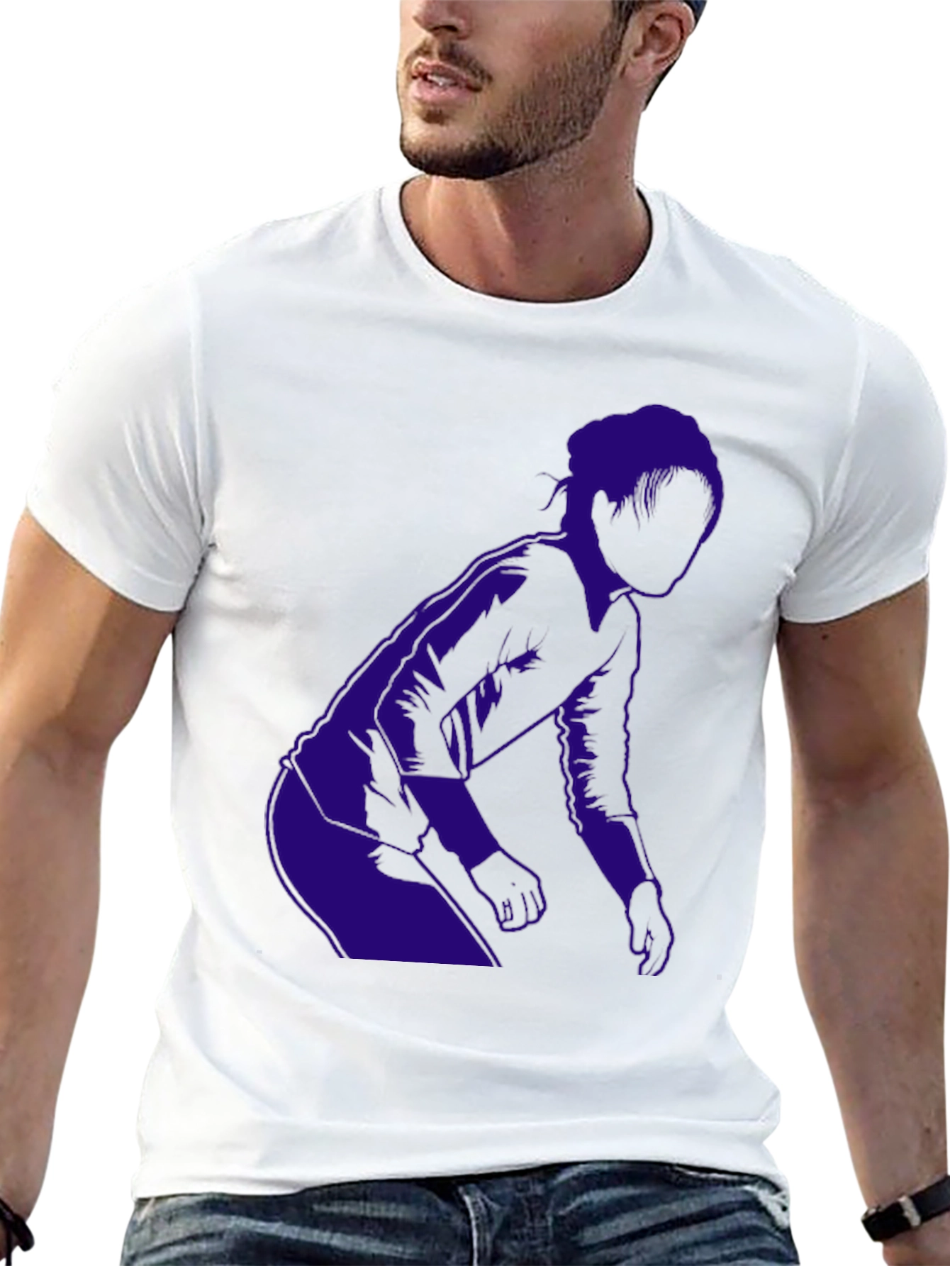 Black Cool Graphic Tee - Stylish Black T-Shirt view 13