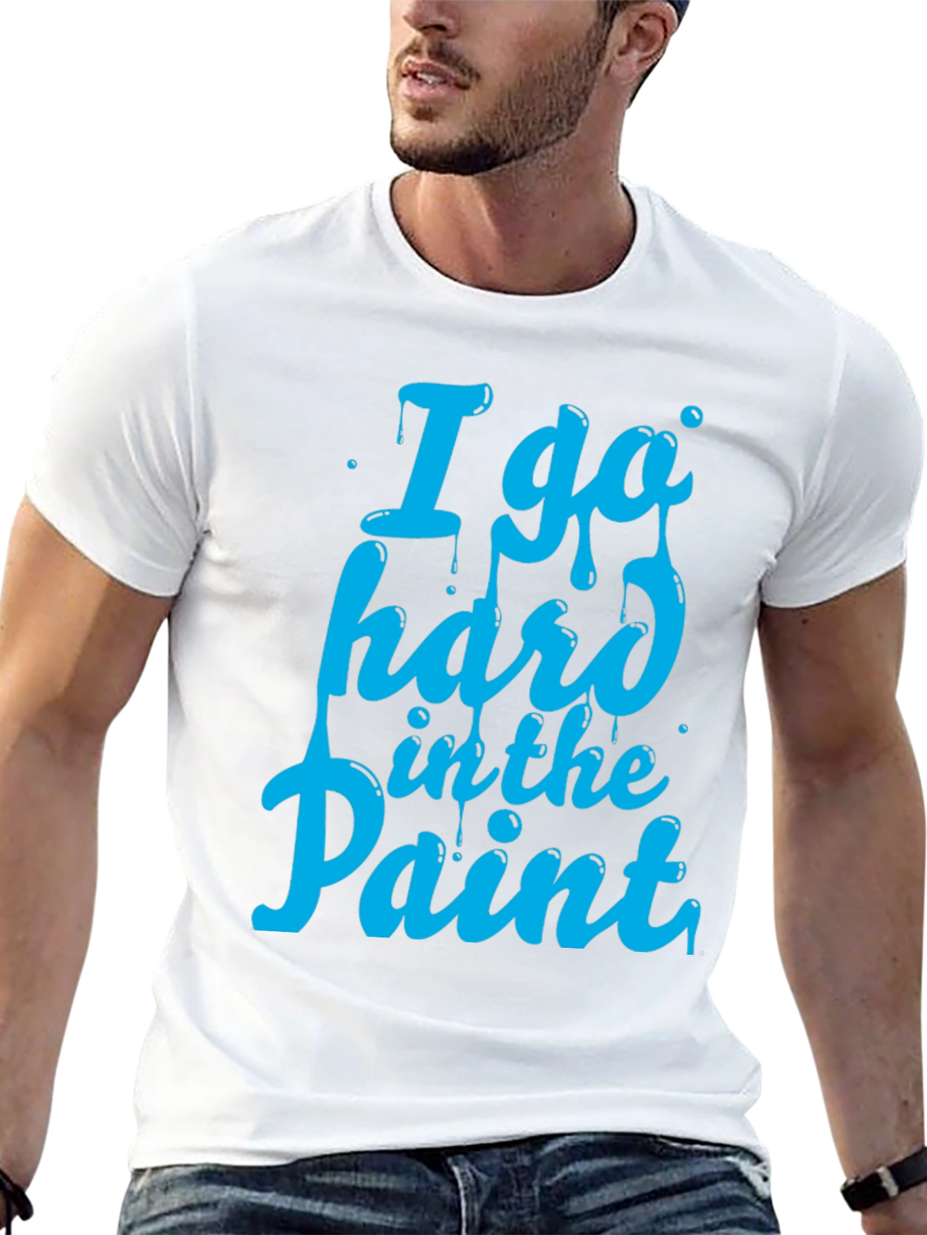 Black I Go Hard in the Paint T-Shirt - Basketball Inspired Tee view 13