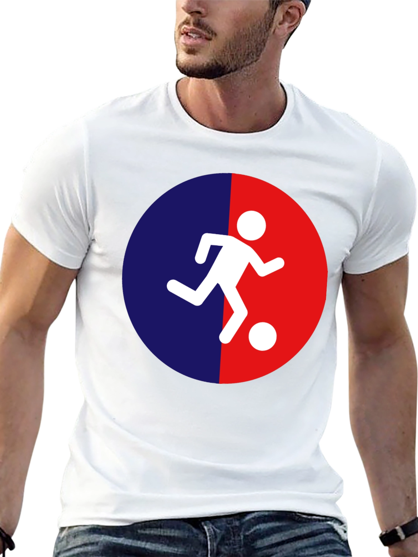 Black Soccer Player Graphic T-Shirt view 13