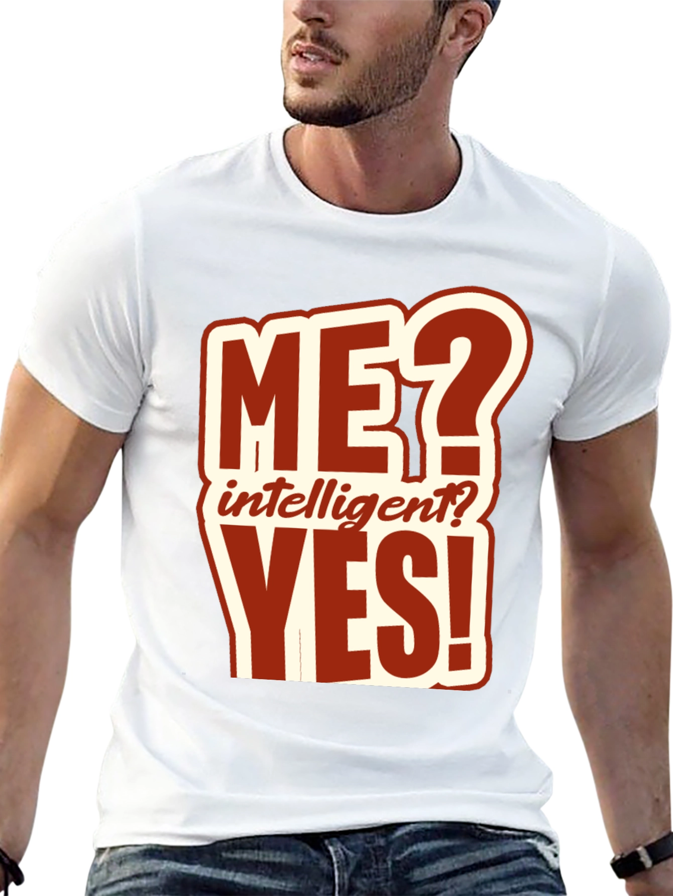 Black Funny ME? Intelligent? YES! T-Shirt view 13