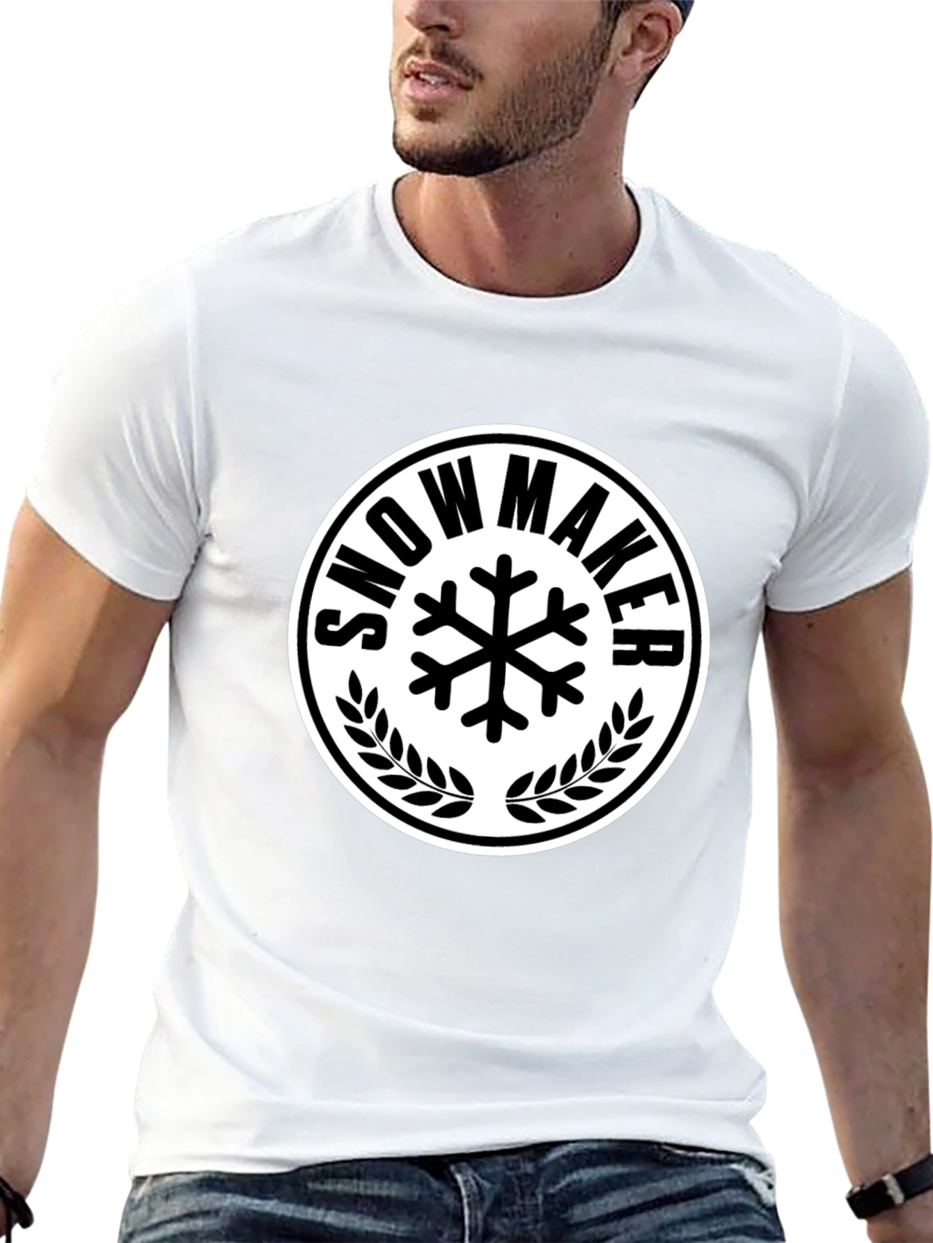 Black Snowmaker Graphic Tee - Winter Sports T-Shirt view 13