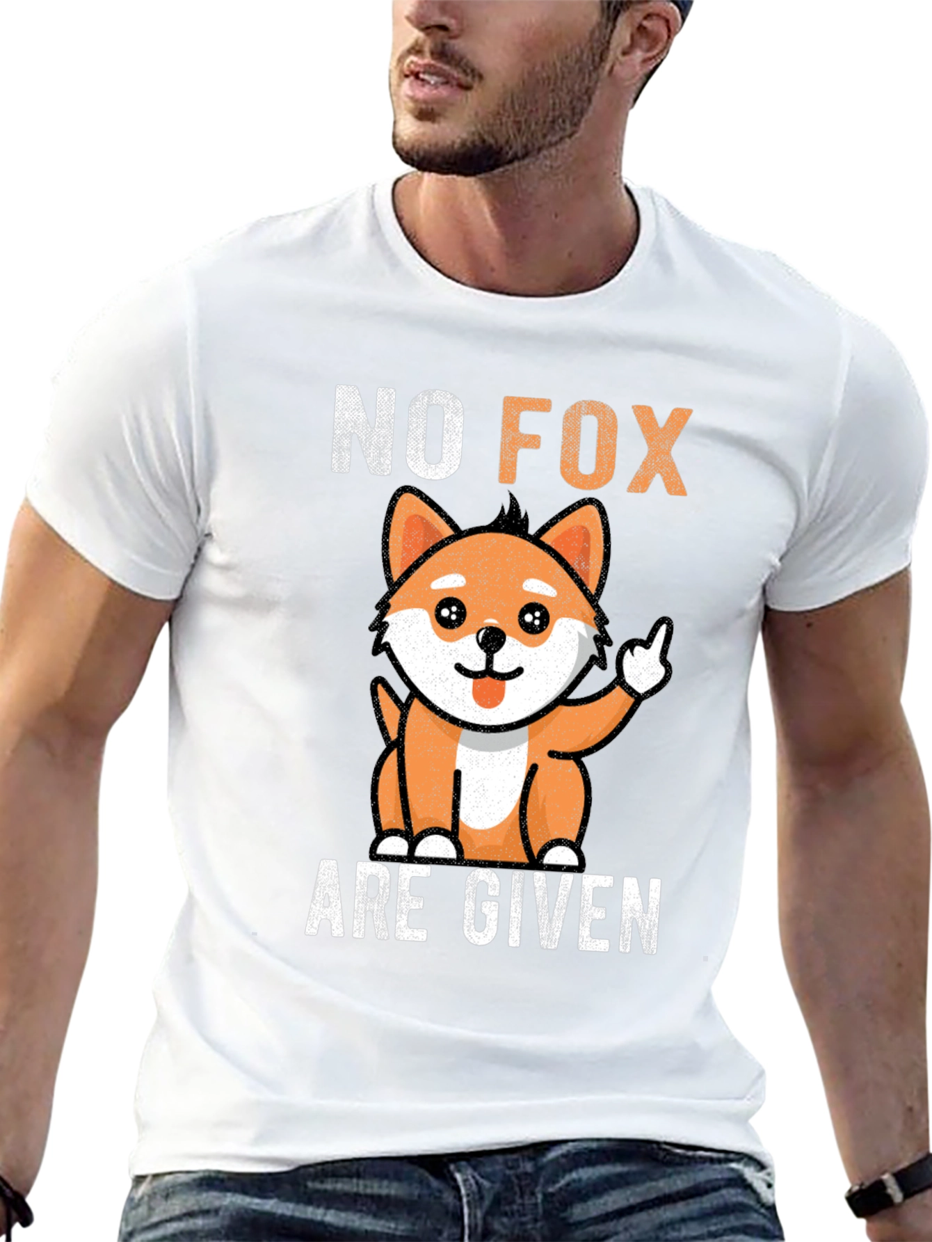 Black No Fox Given Graphic Tee - Funny Animal Design view 13