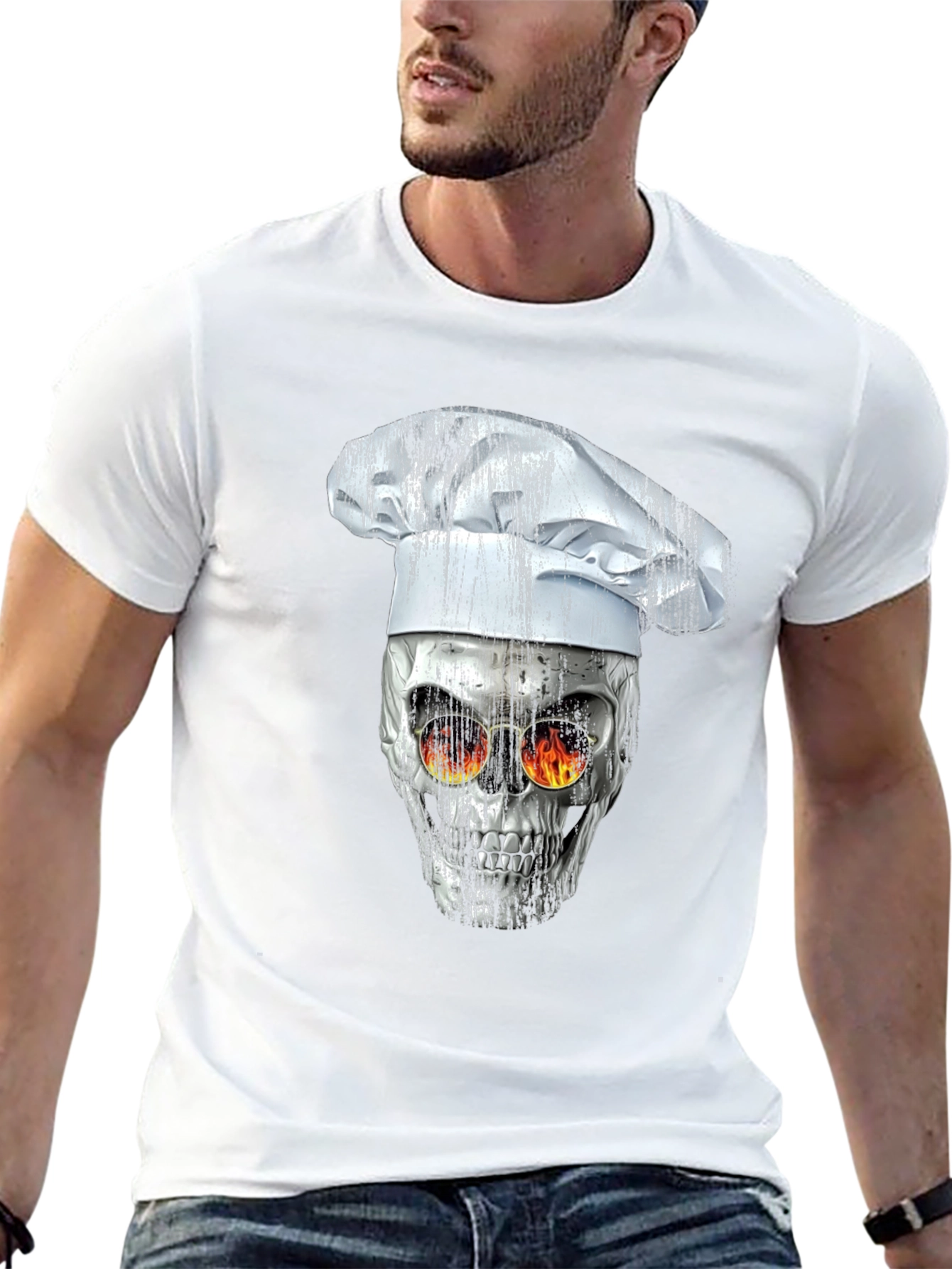 Black Skull Chef T-Shirt view 13