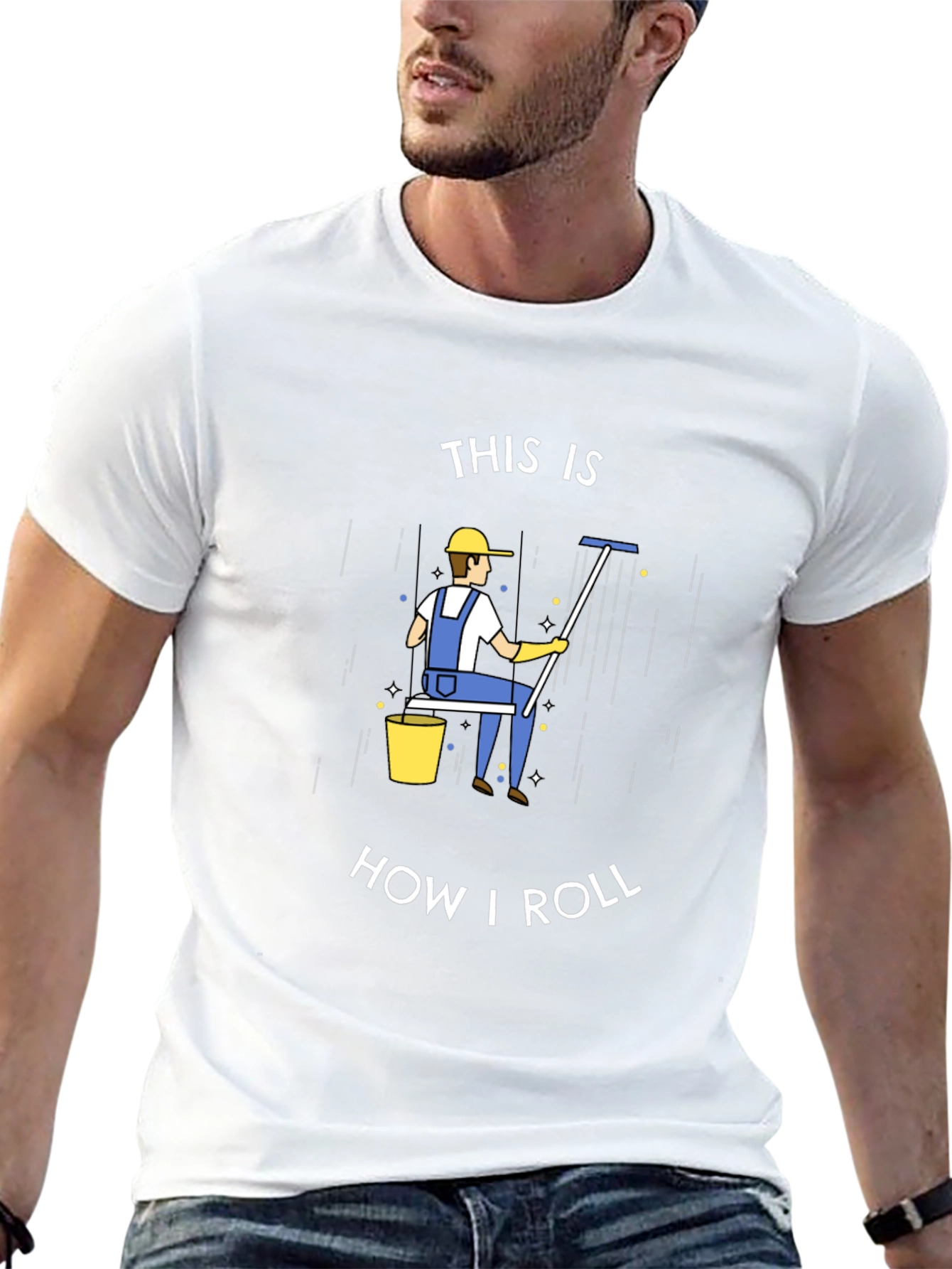 Black Window Washer T-Shirt - This is How I Roll view 13