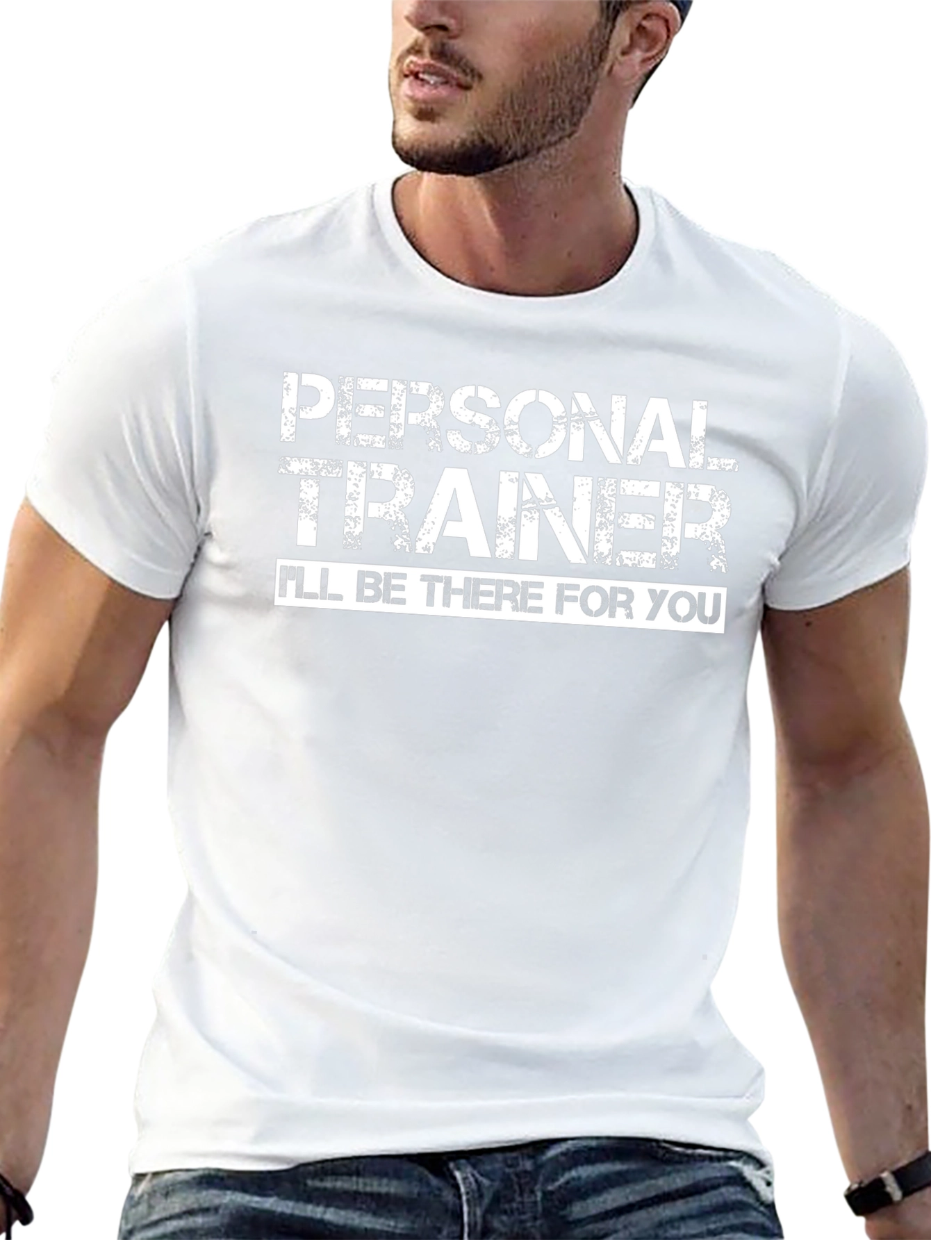Black Personal Trainer T-Shirt Gym Workout view 13