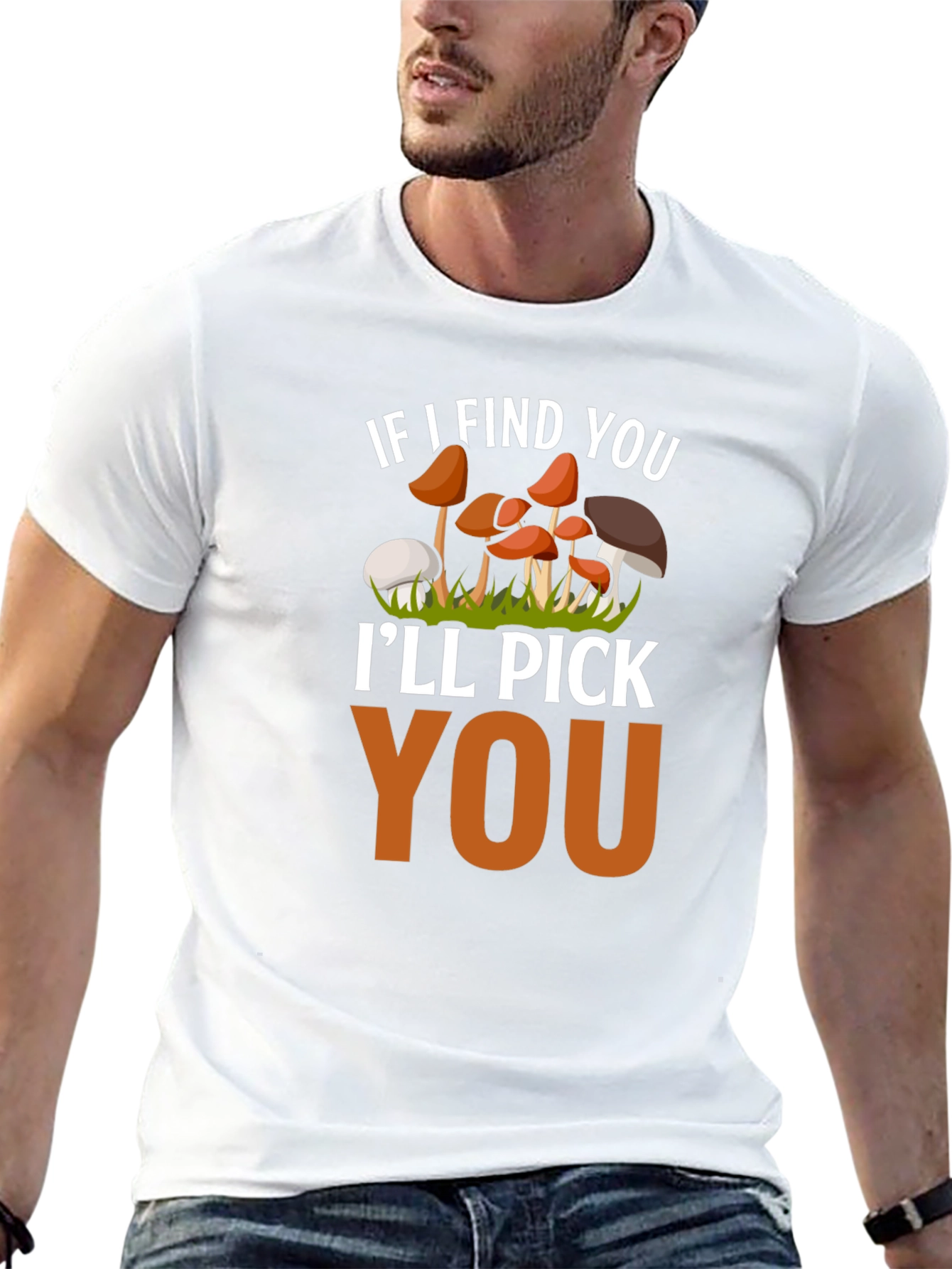Black Mushroom Lover T-Shirt - I'll Pick You Funny Tee view 13