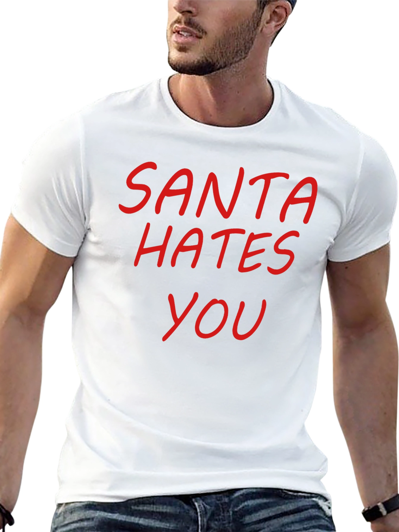 Black Santa Hates You Graphic T-Shirt view 13