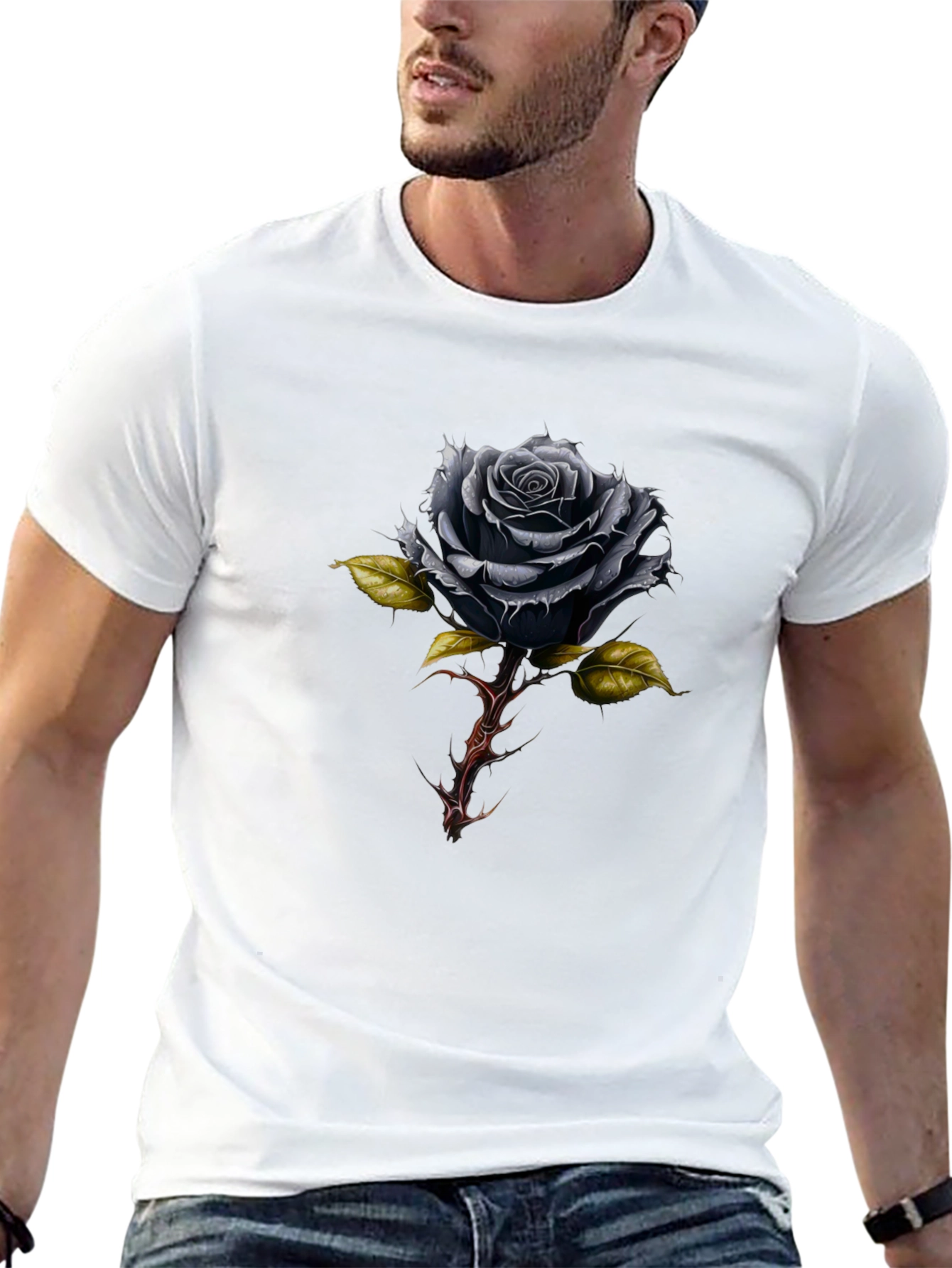 Black Black Rose Graphic Tee view 13