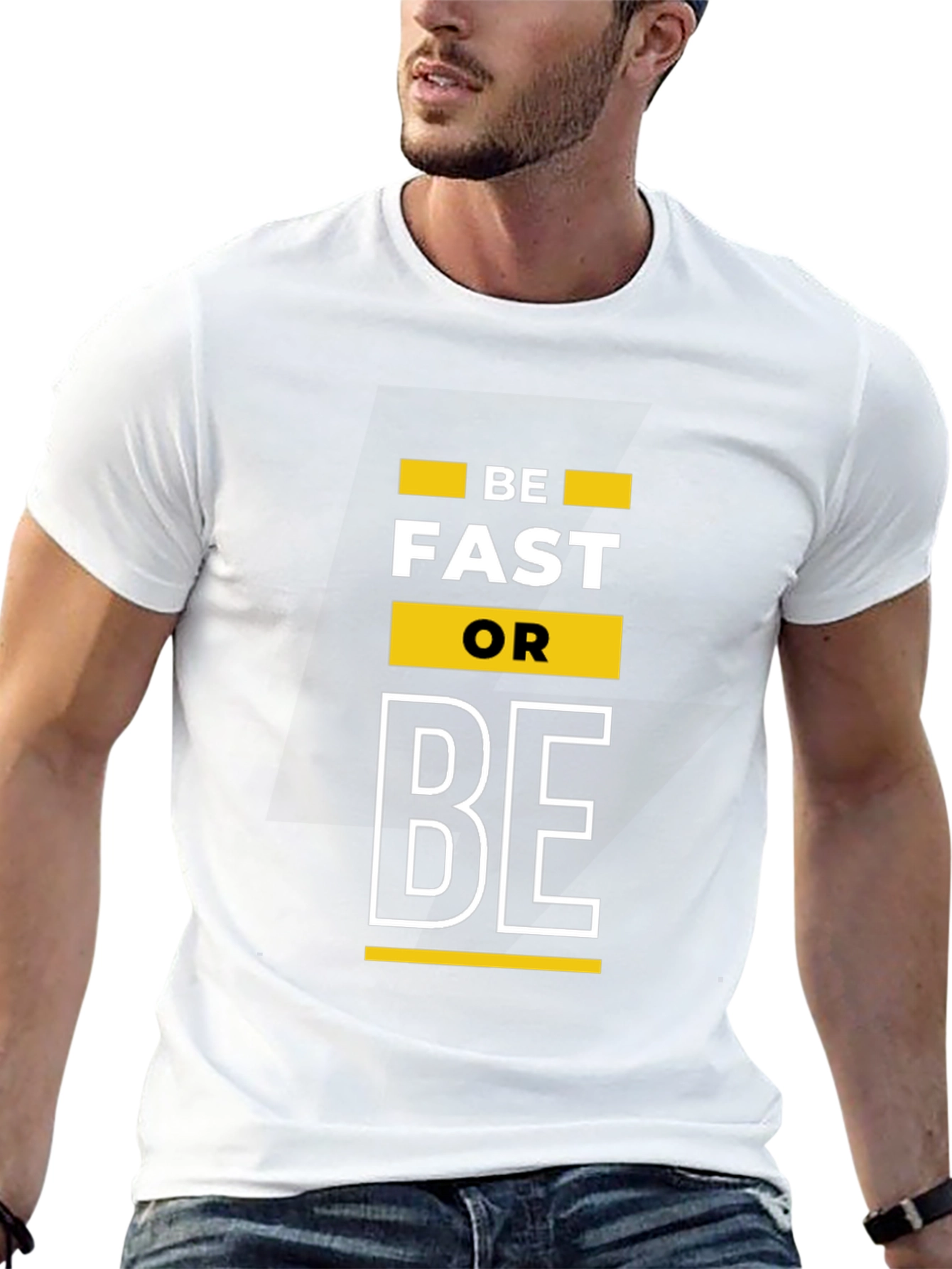 Black Be Fast Or Be T-Shirt - Black view 13