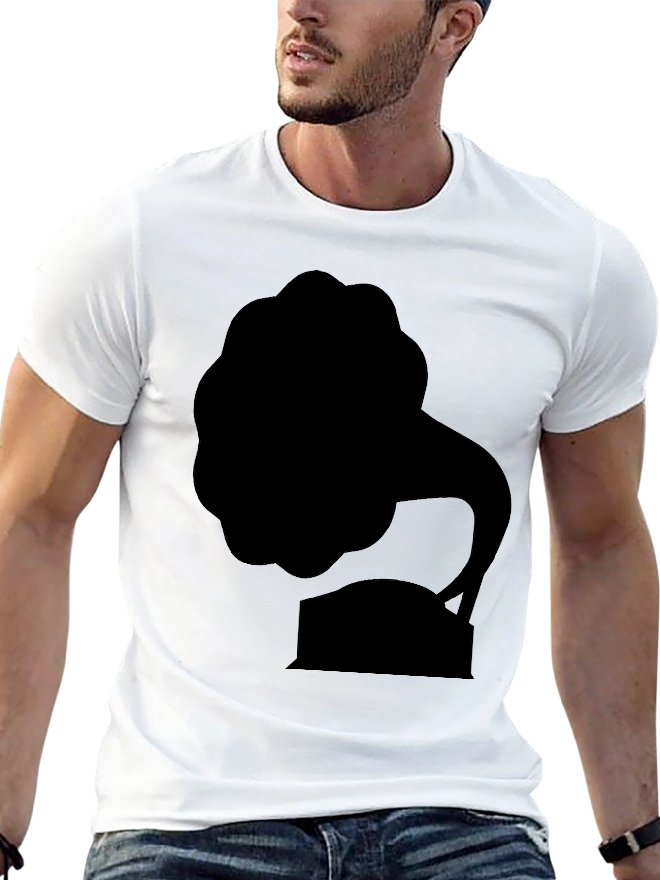 Black Retro Phonograph Black T-Shirt Vintage Music Style view 13