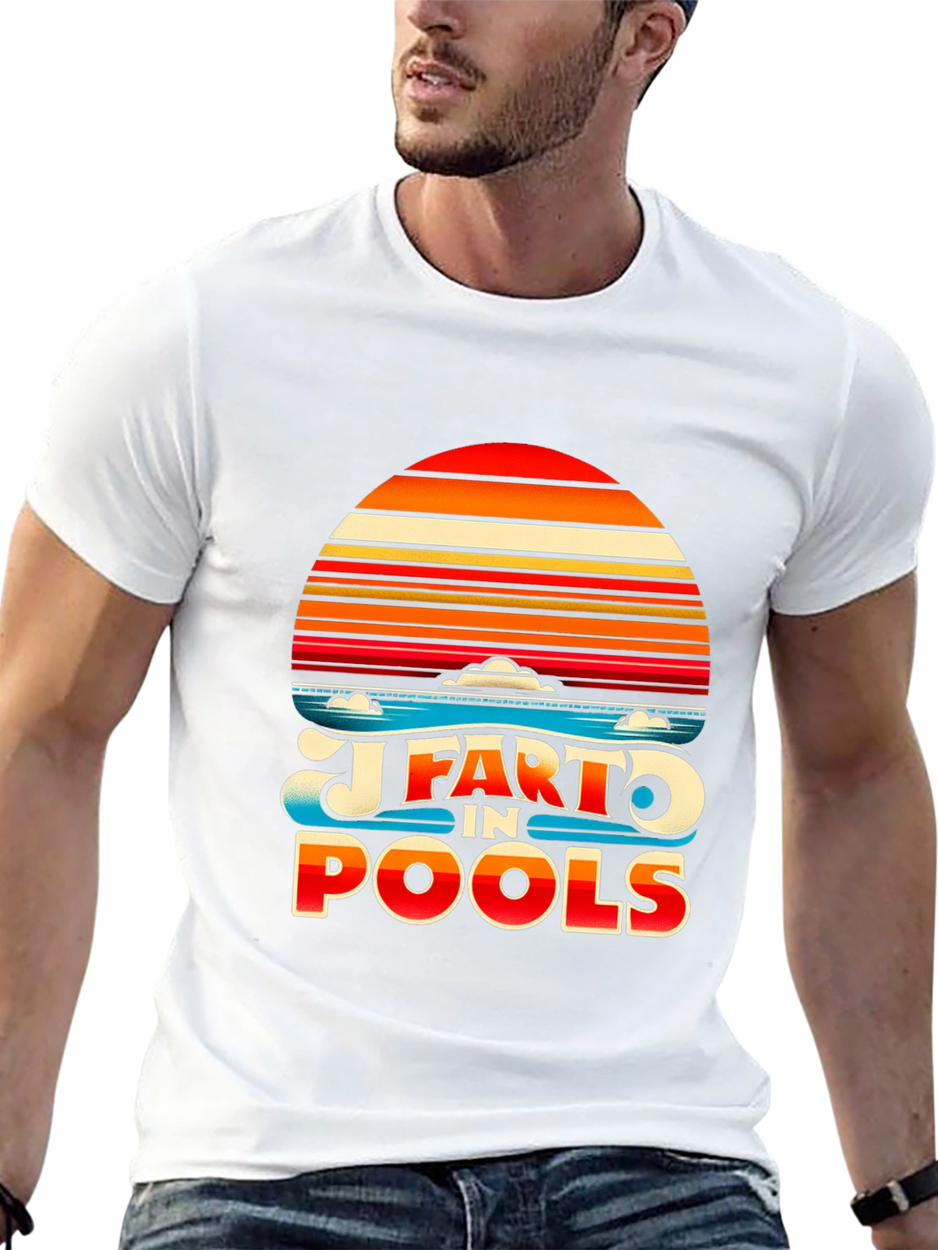 Black I Fart In Pools Graphic T-Shirt view 13
