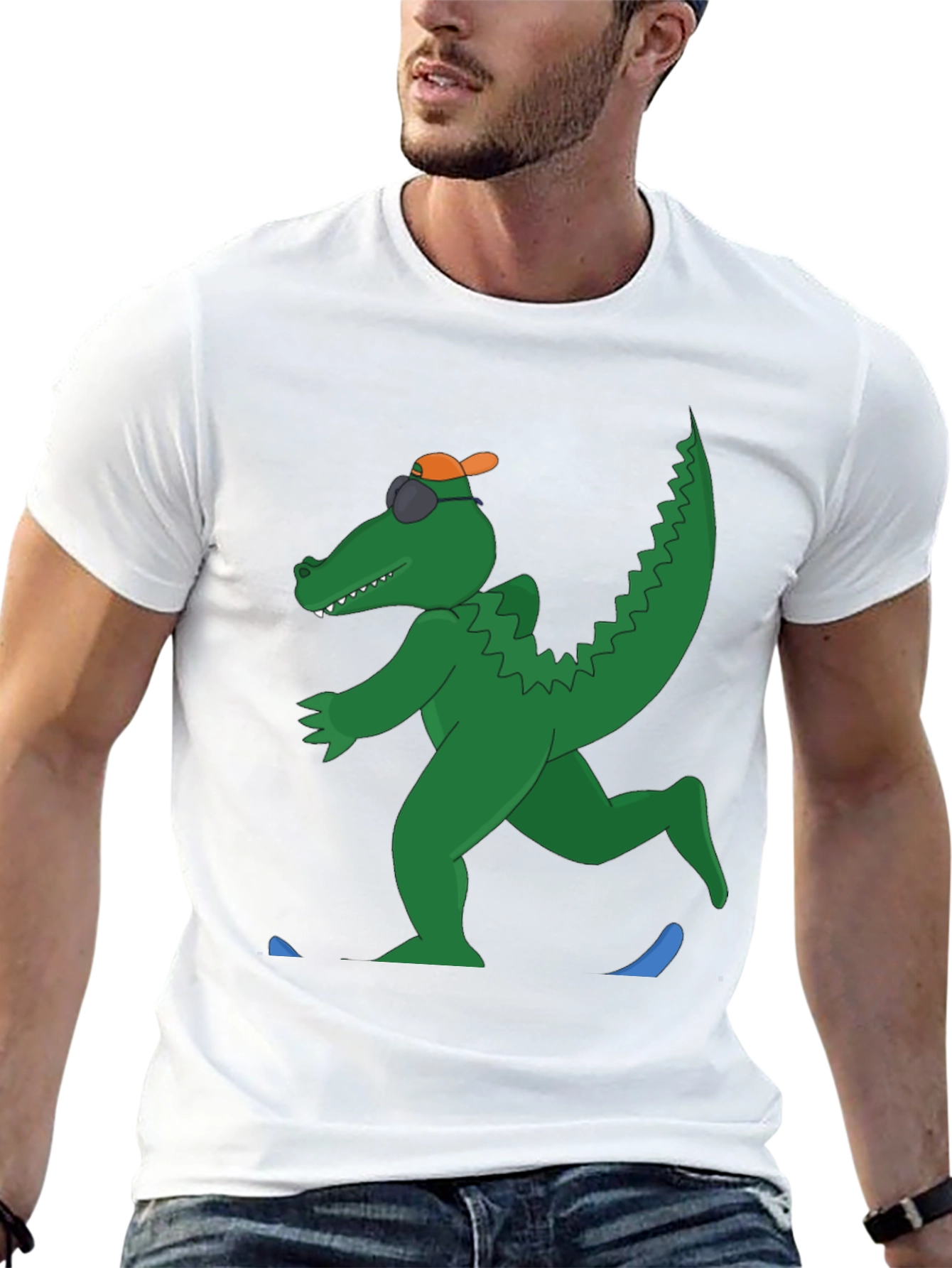 Black Cool Gator Graphic Tee view 13