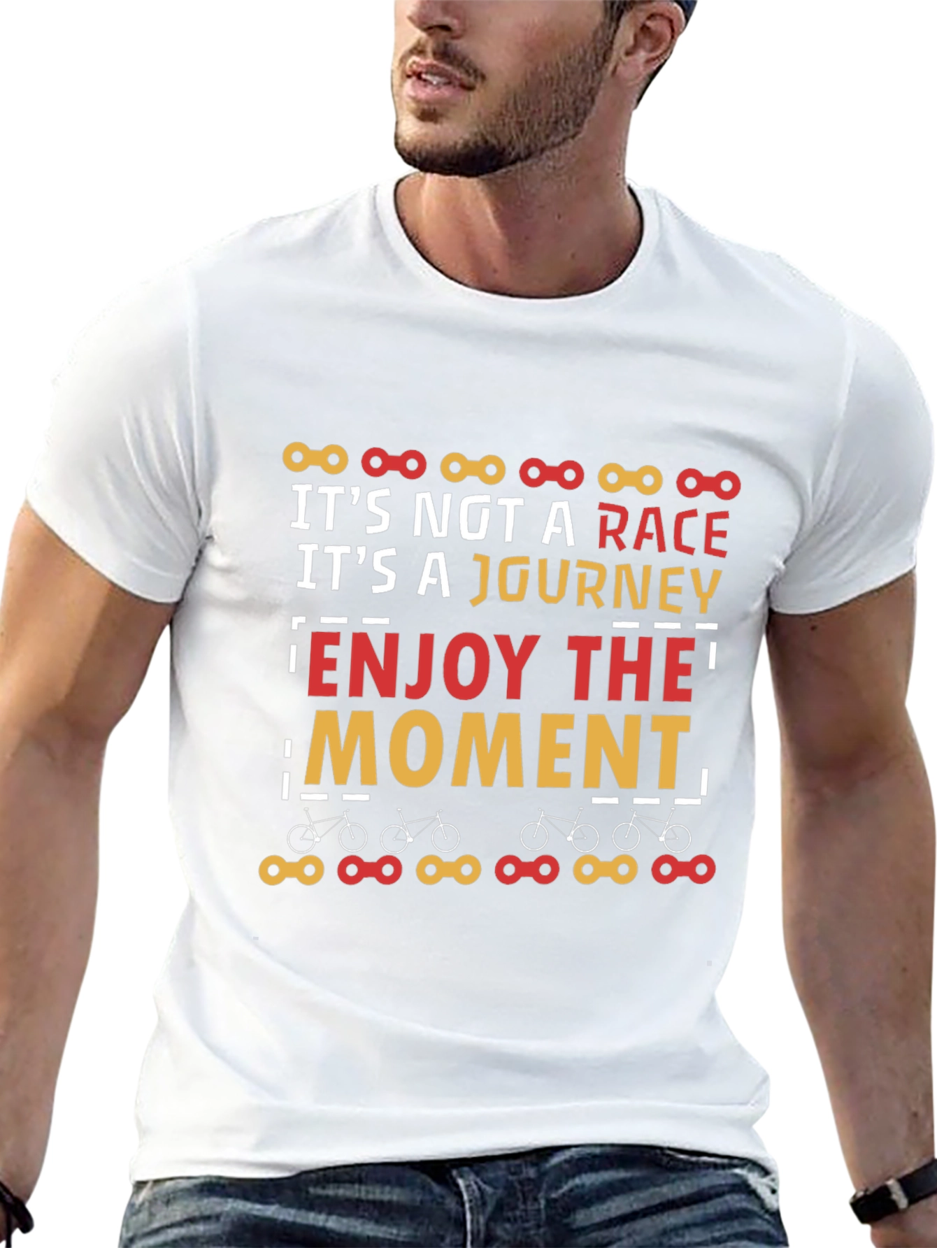 Black It's Not a Race T-Shirt - Enjoy The Moment Graphic Tee view 13
