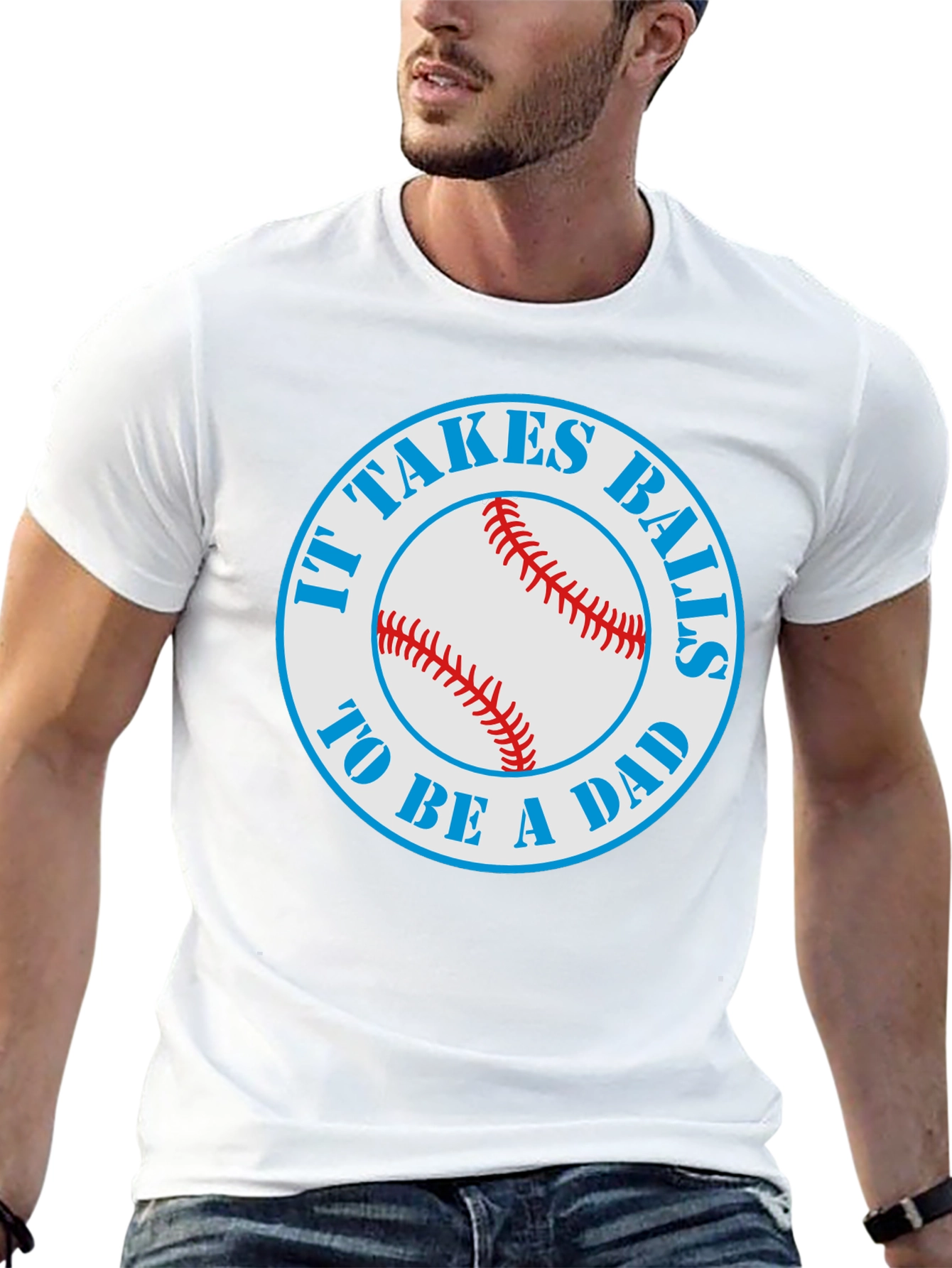 Black It Takes Balls To Be A Dad T-Shirt view 13