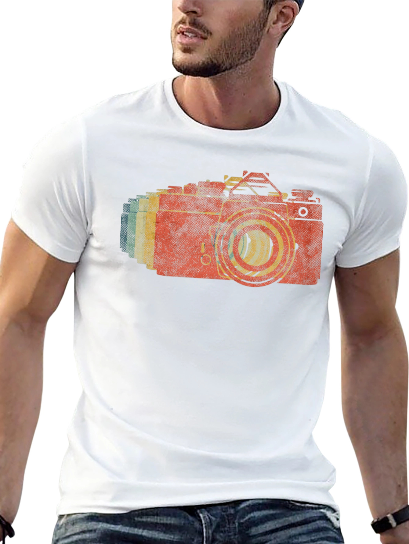 Black Retro Camera T-Shirt - Vintage Photographer Style view 13