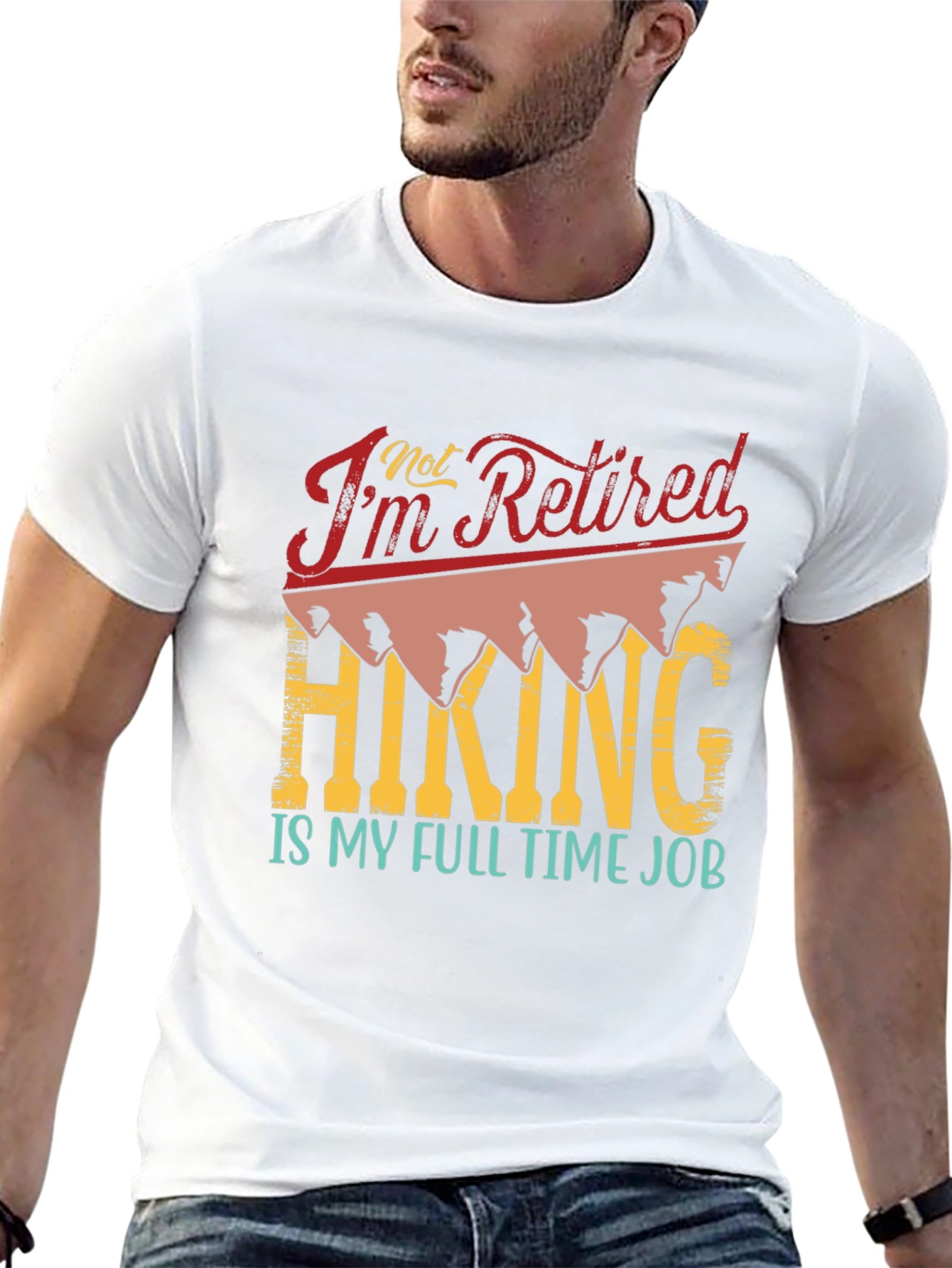 Black Retired? Hiking is My Full Time Job T-Shirt view 13