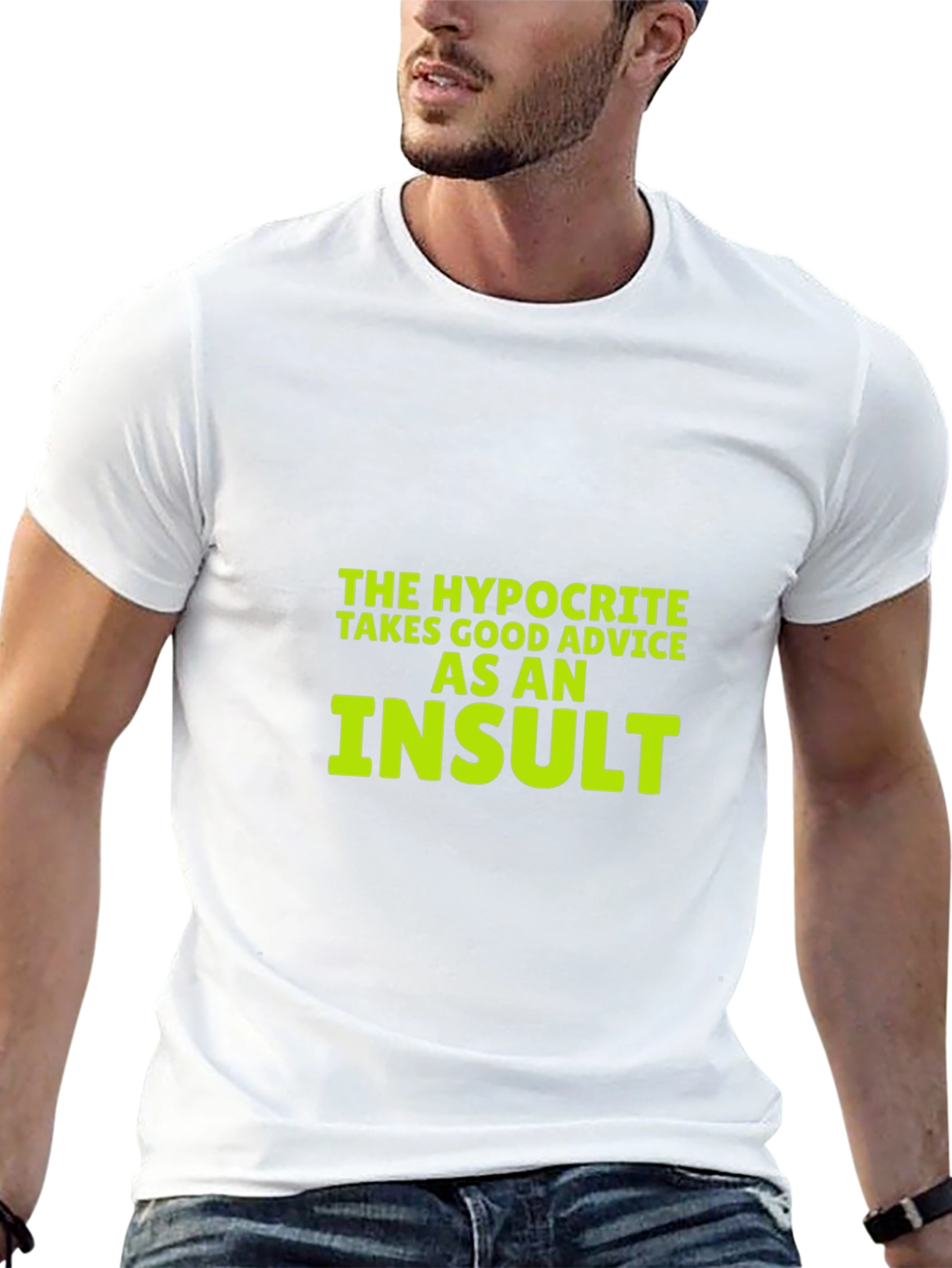 Black Hypocrite Advice Funny T-Shirt view 13