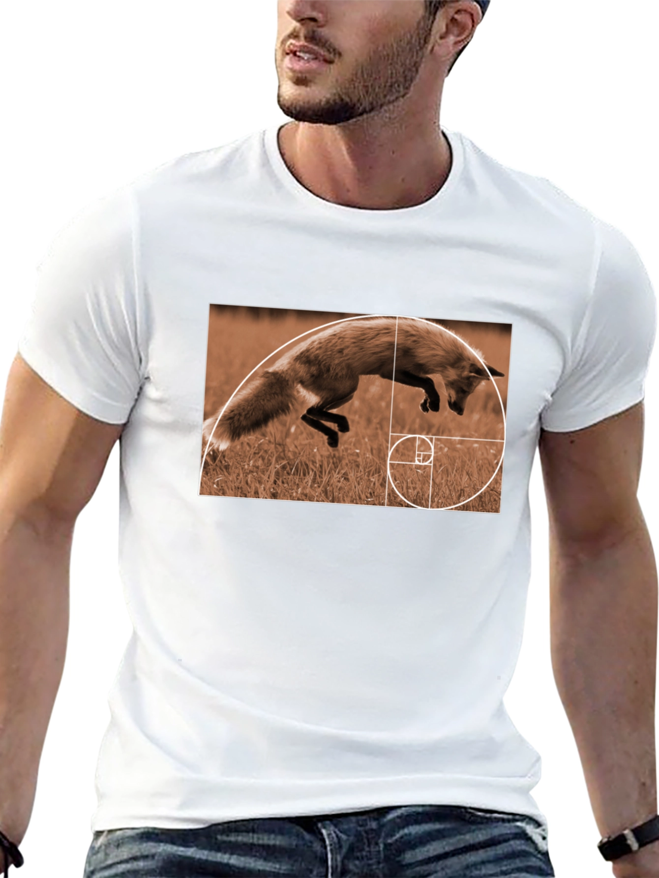 Black Fox Golden Ratio T-Shirt - Stylish Math Nature Tee view 13