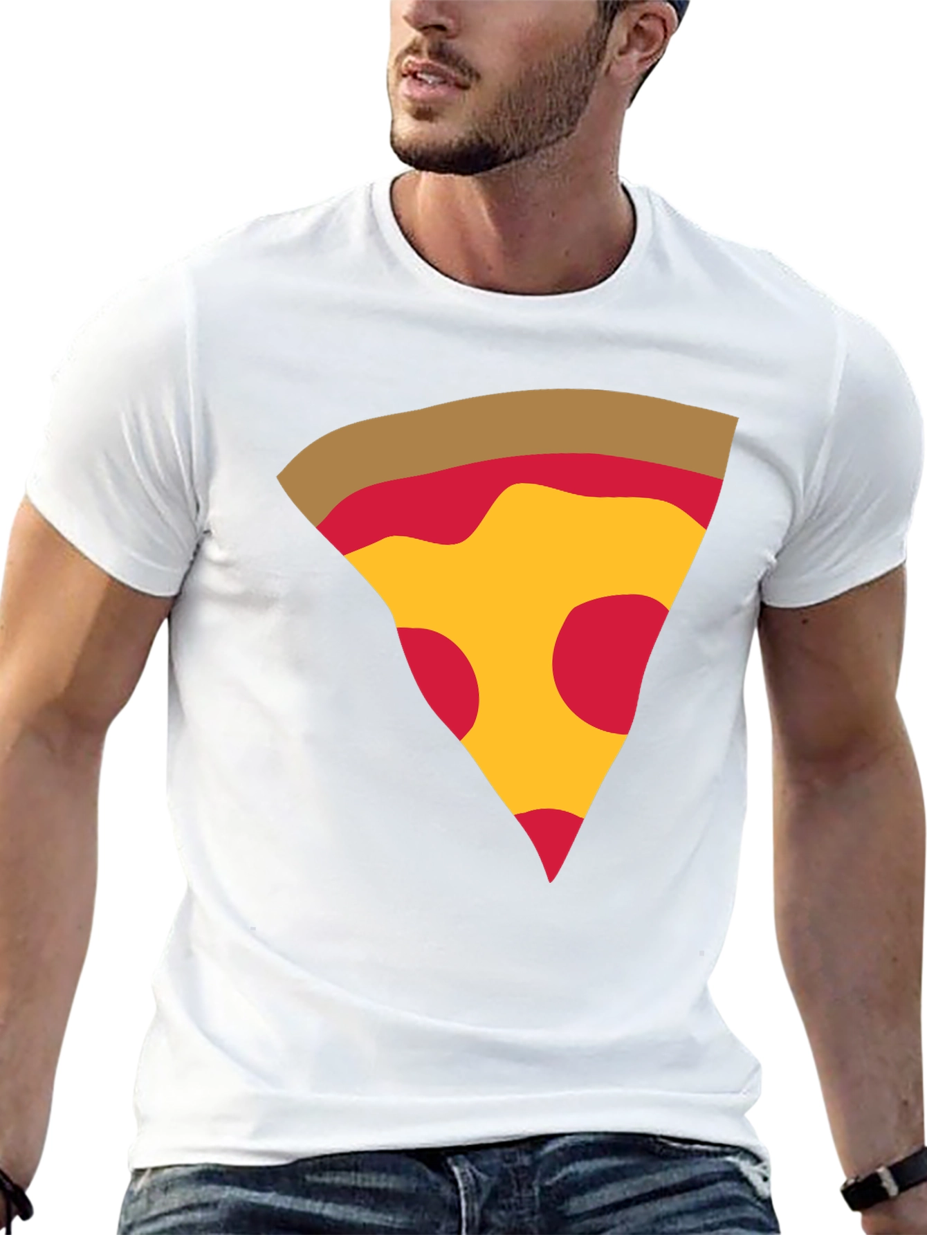 Black Pizza Slice Graphic T-Shirt view 13