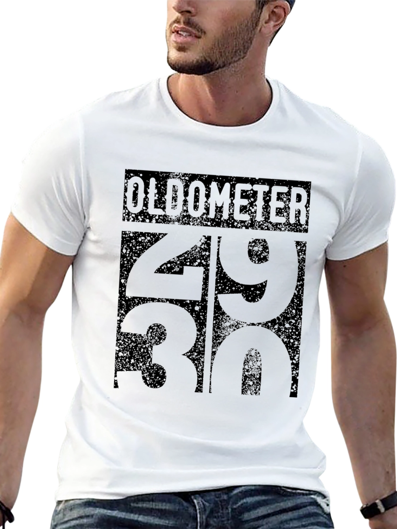 Black Oldometer T-Shirt - 29 Turning 30 Birthday Tee view 13