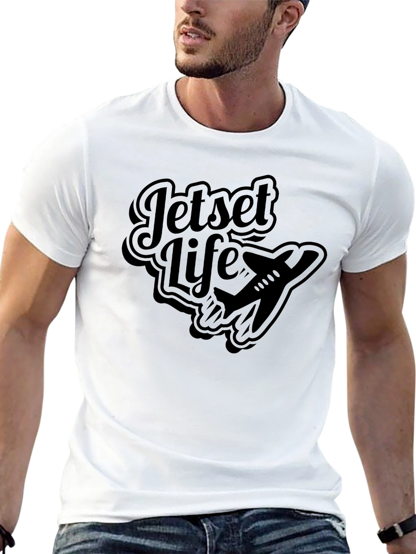 Black Jetset Life Graphic T-Shirt - Black view 13