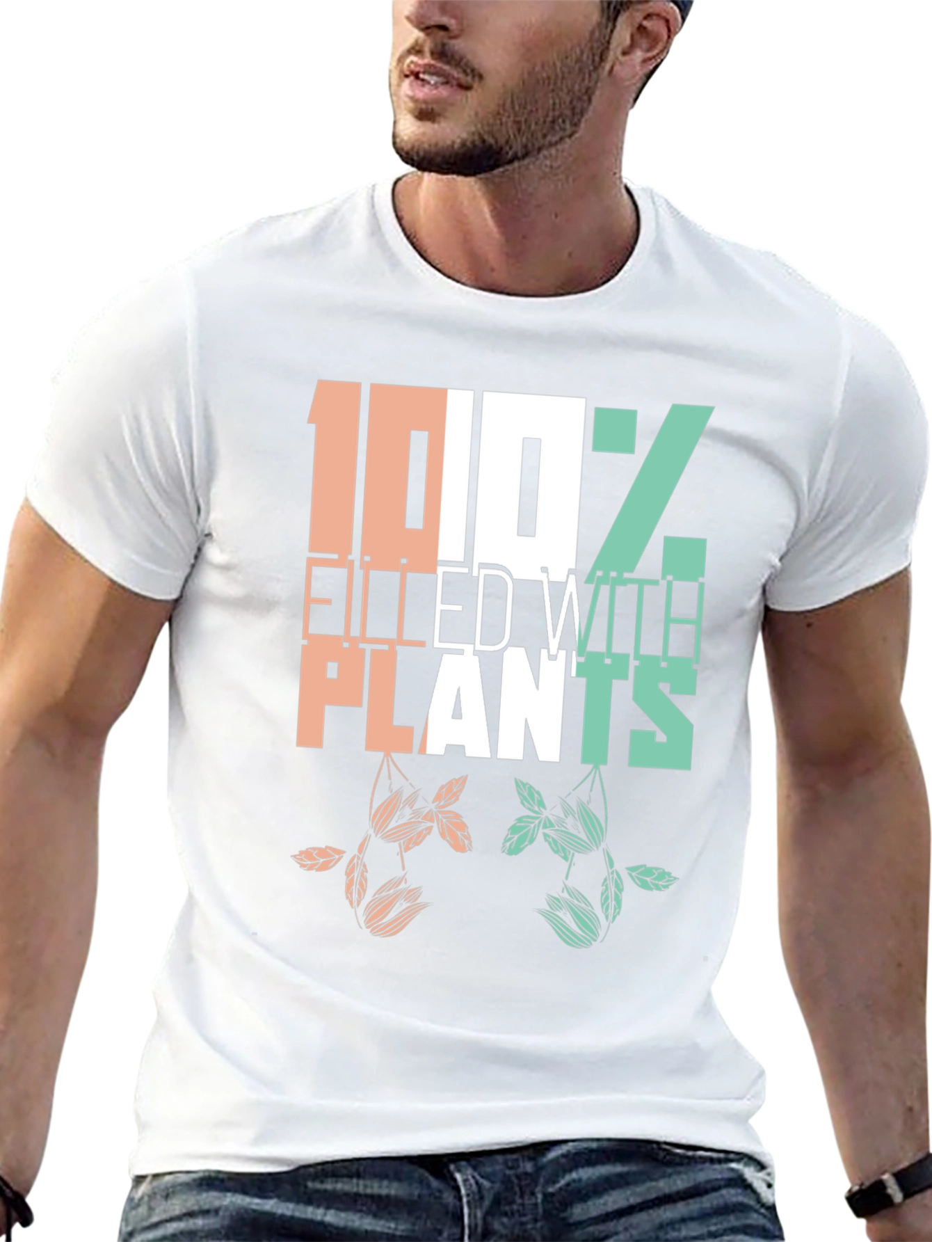 Black Plant Lover T-Shirt - 100% Filled with Plants view 13