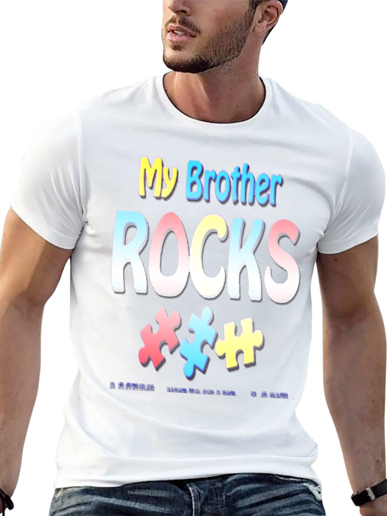 My Brother Rocks Autism Awareness T-Shirt - 13