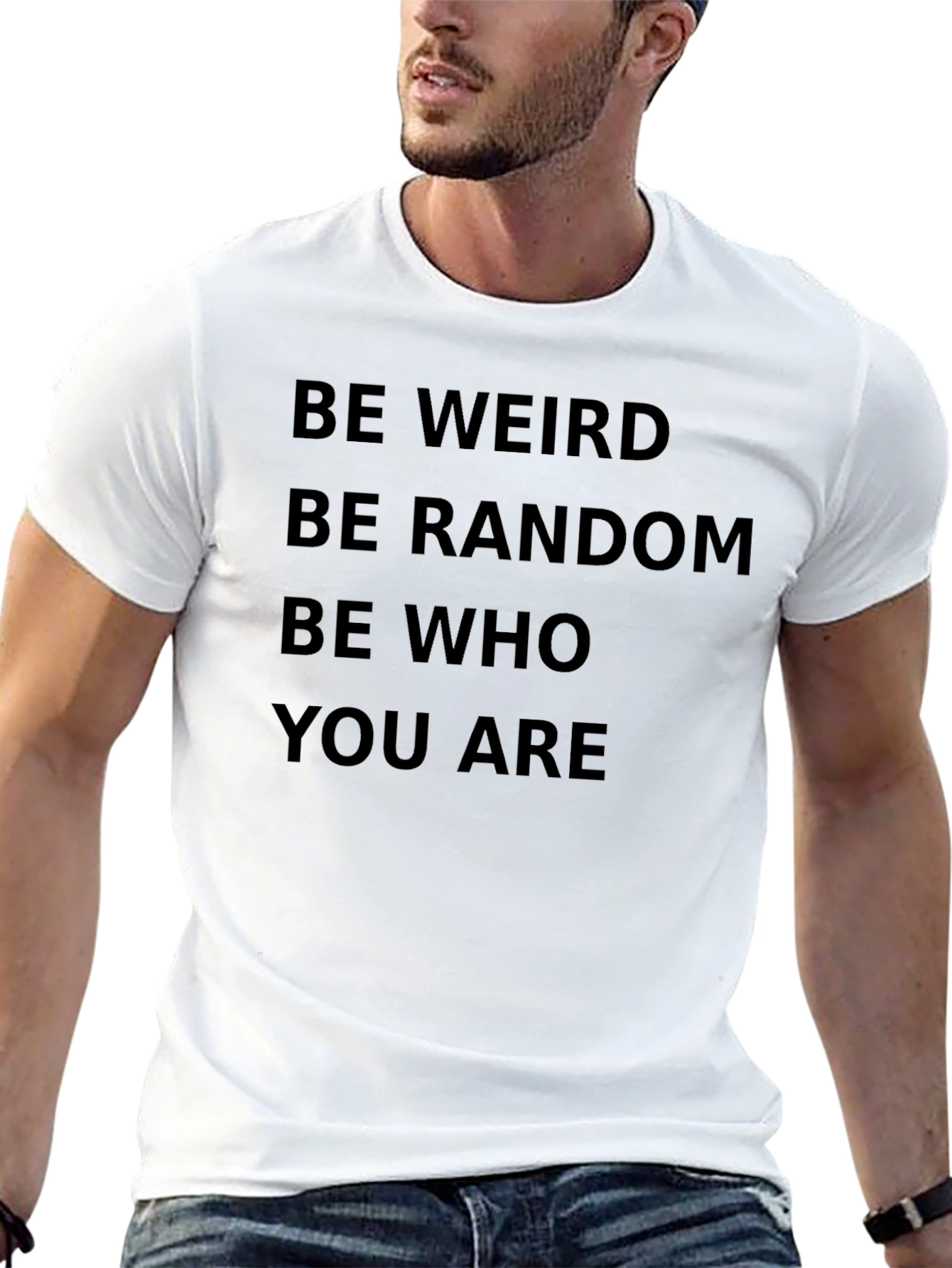 Black Be Weird T-Shirt | Funny Casual Tee view 13
