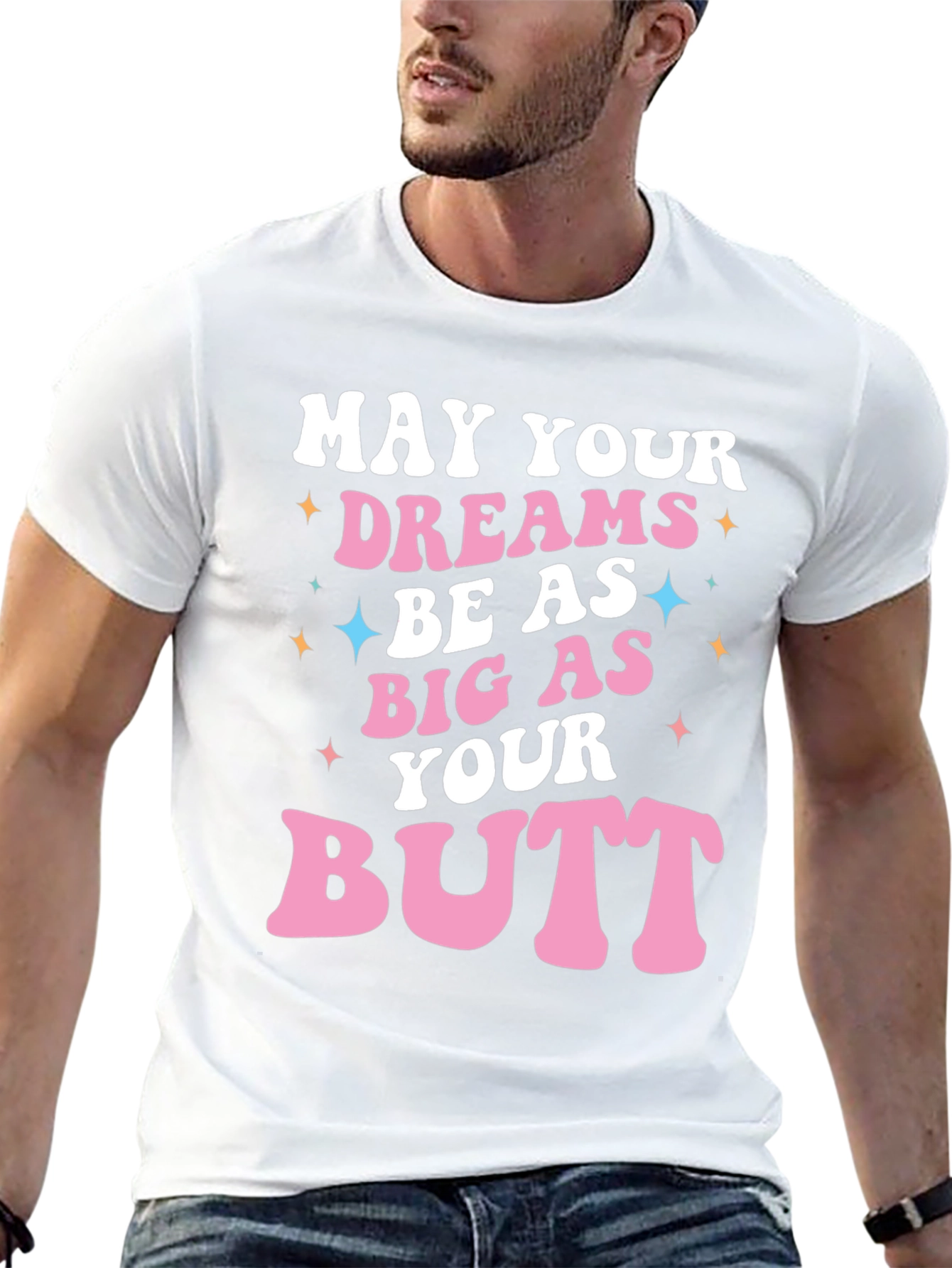 Black Funny "Big As Your Butt" Graphic Tee view 13
