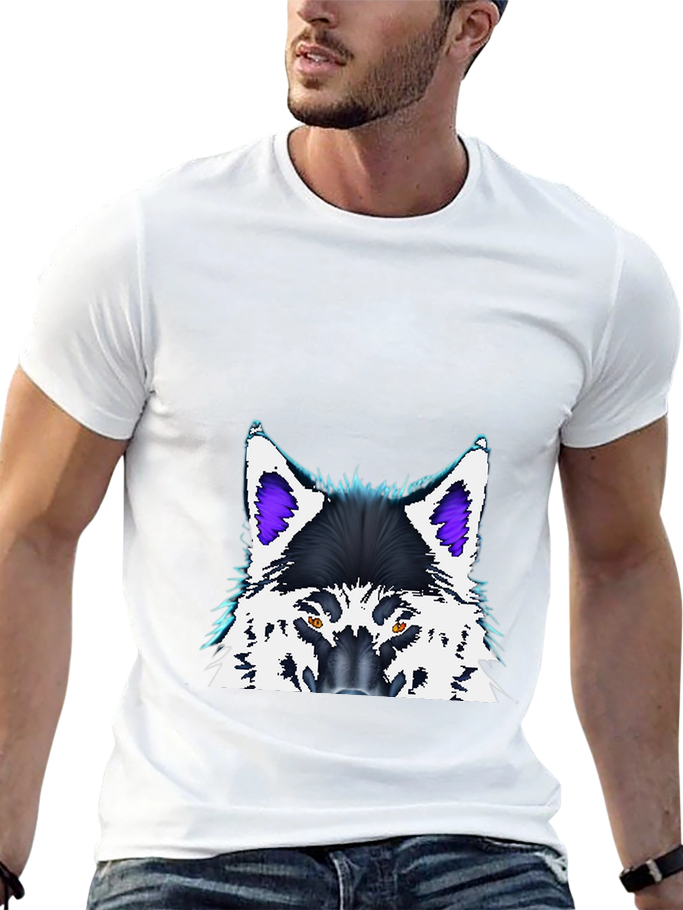 Black Wolf Graphic Tee - Stylish Black T-Shirt view 13