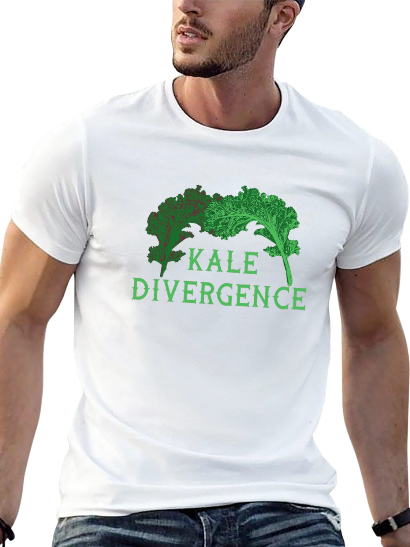 Black Kale Divergence Graphic T-Shirt - Vegan Tee view 13