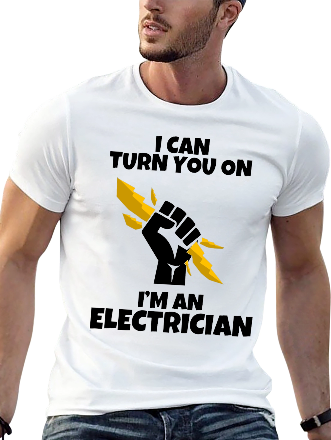 Black Electrician T-Shirt - I Can Turn You On view 13