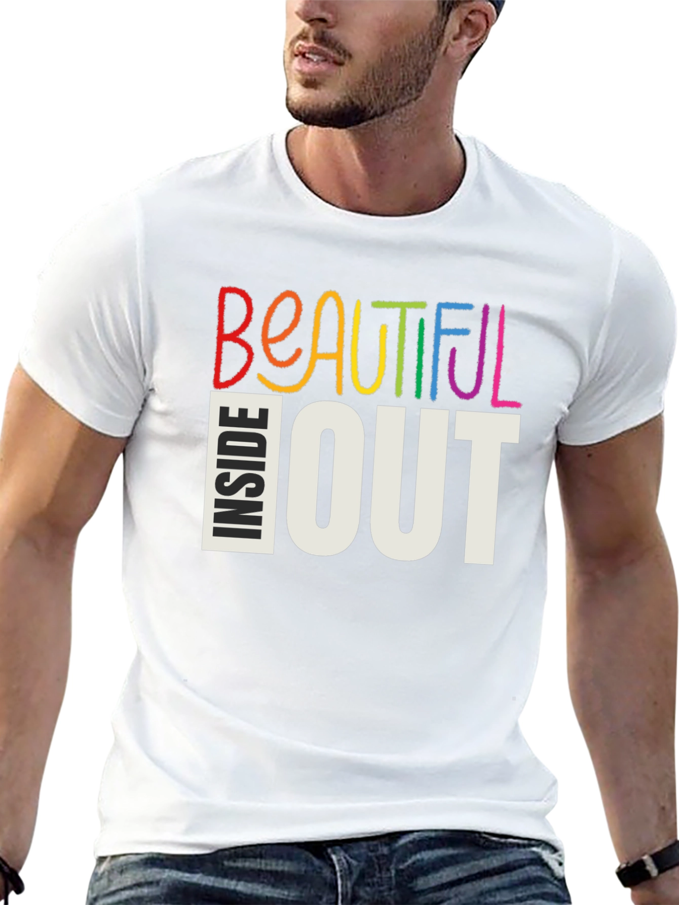 Black Beautiful Inside Out Graphic Tee - Stylish Comfort view 13