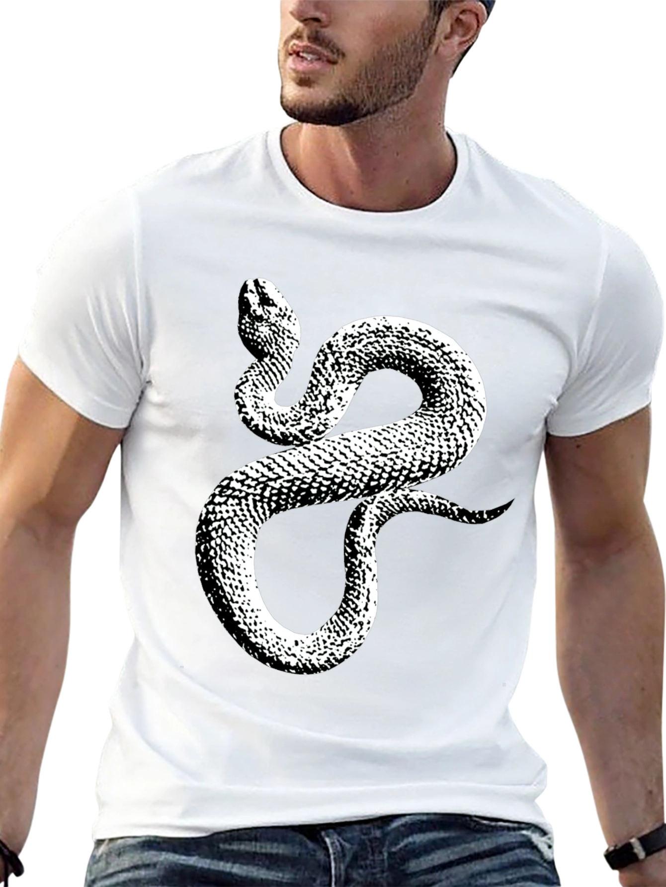Black Snake Graphic Tee - Men's Black T-Shirt view 13