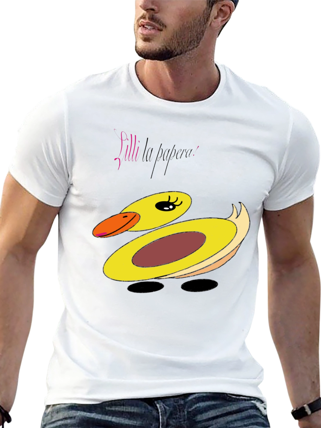 Black Duck Graphic T-Shirt - Playful Cartoon Design view 13