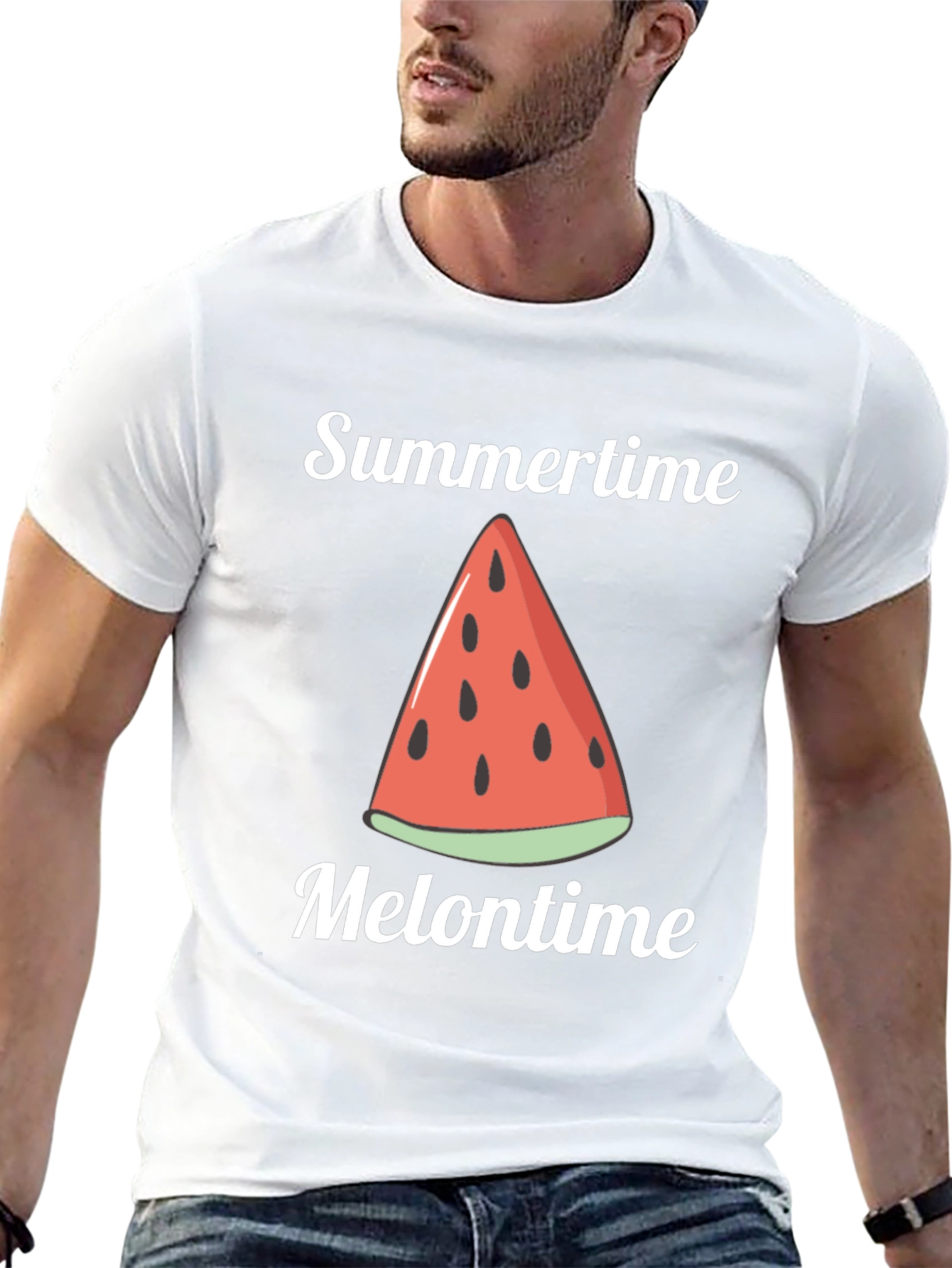 Black Summertime Melontime Graphic Tee view 13