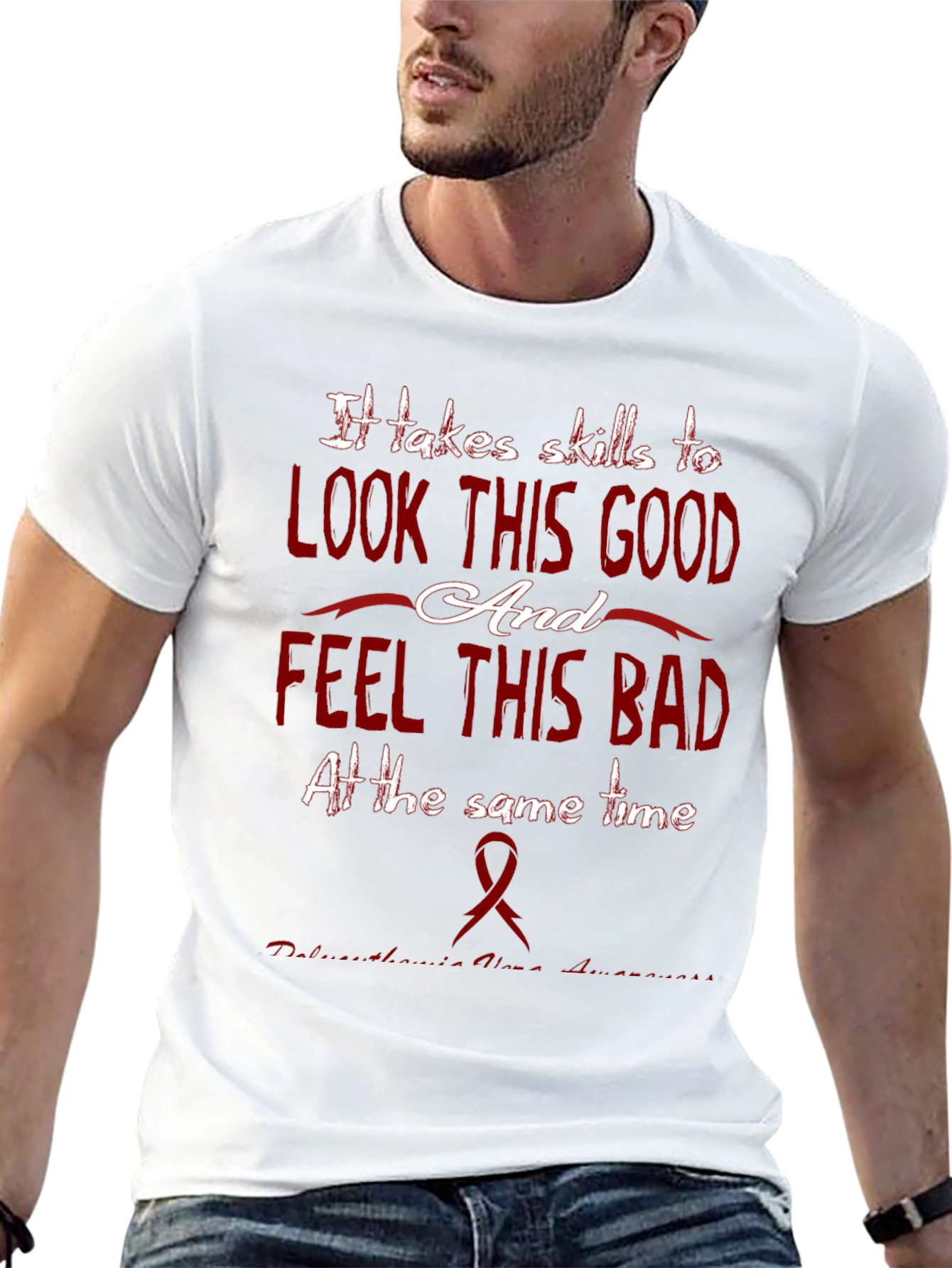 Black Funny Chronic Illness Awareness T-Shirt view 13