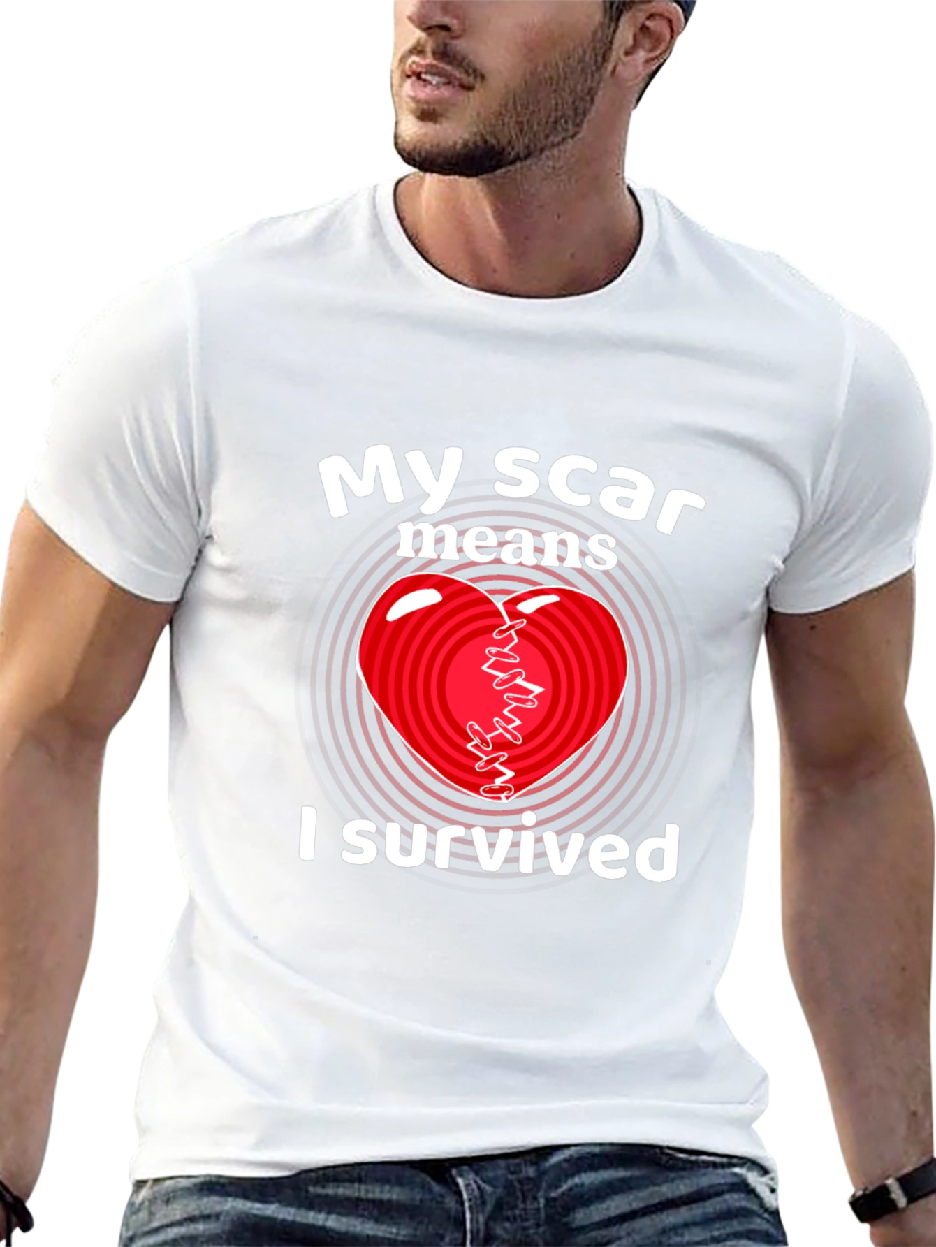 Black My Scar Means I Survived Graphic Tee view 13