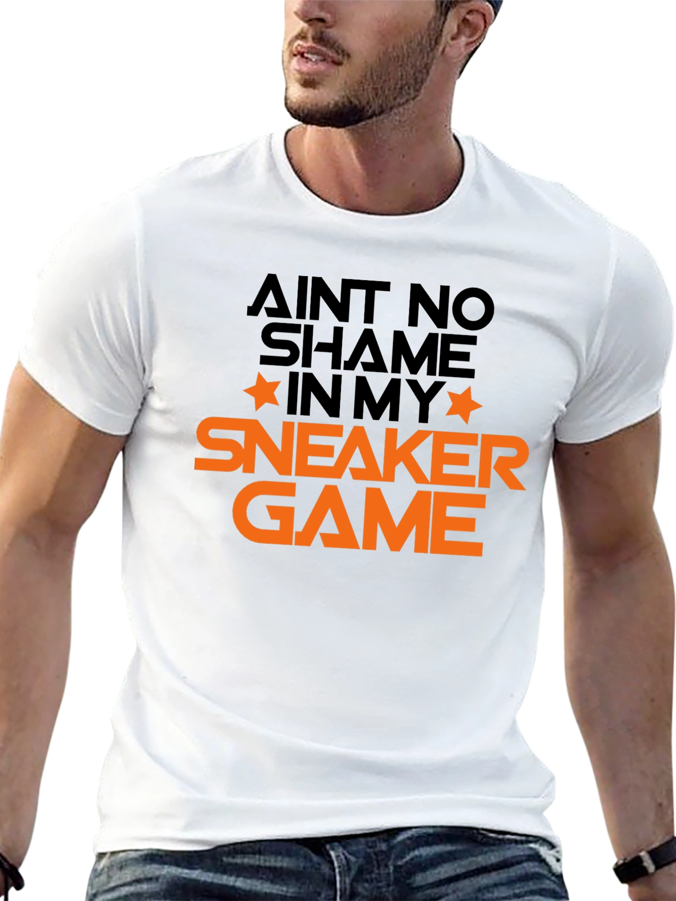 Ain't No Shame Sneaker Game Tee - Black Graphic T-Shirt - 13